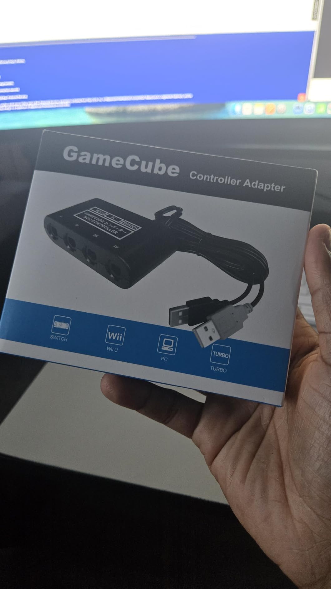 Gamecube Adapter for Nintendo Switch / Wii U / PC and Switch 2 Gamecube Controller Adapter, Super Smash Bros Adapters for NGC Controller, Support Turbo and Vibration Features with 180cm USB Cable customer photo 1