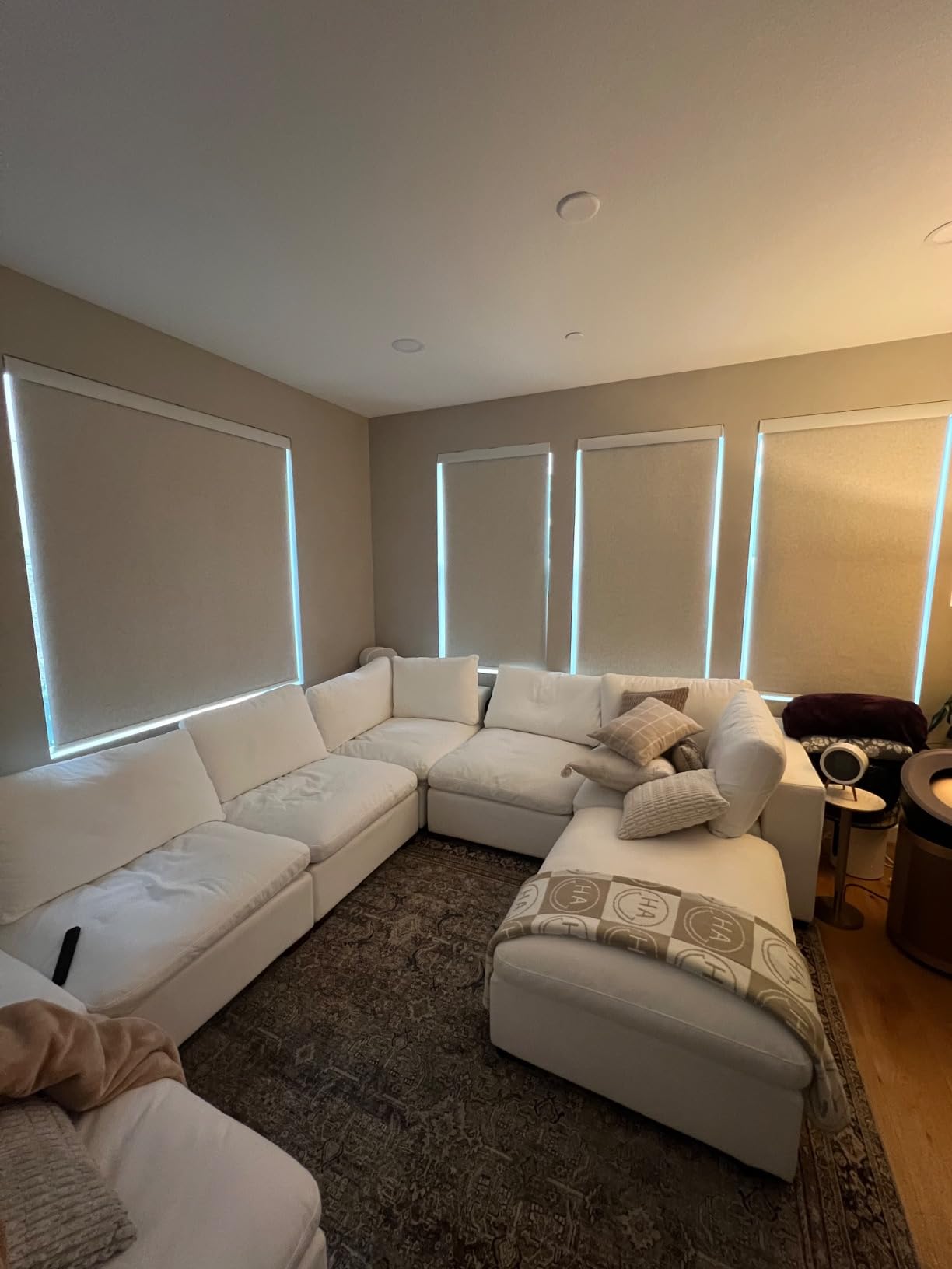 Yoolax Motorized Blinds with Remote, Blackout Smart Blinds for Windows Motorized Roller Shades, Automatic Window Shades Compatible with Alexa Custom Size (Linen Beige) customer photo 1