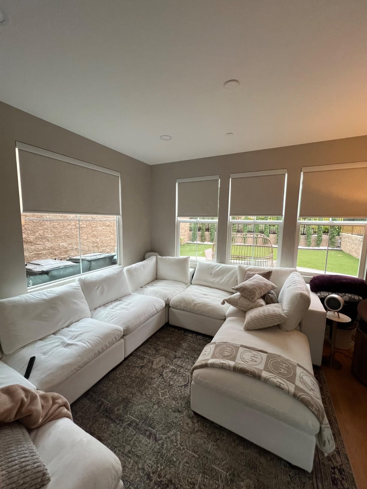 Yoolax Motorized Blinds with Remote, Blackout Smart Blinds for Windows Motorized Roller Shades, Automatic Window Shades Compatible with Alexa Custom Size (Linen Beige) customer photo 2