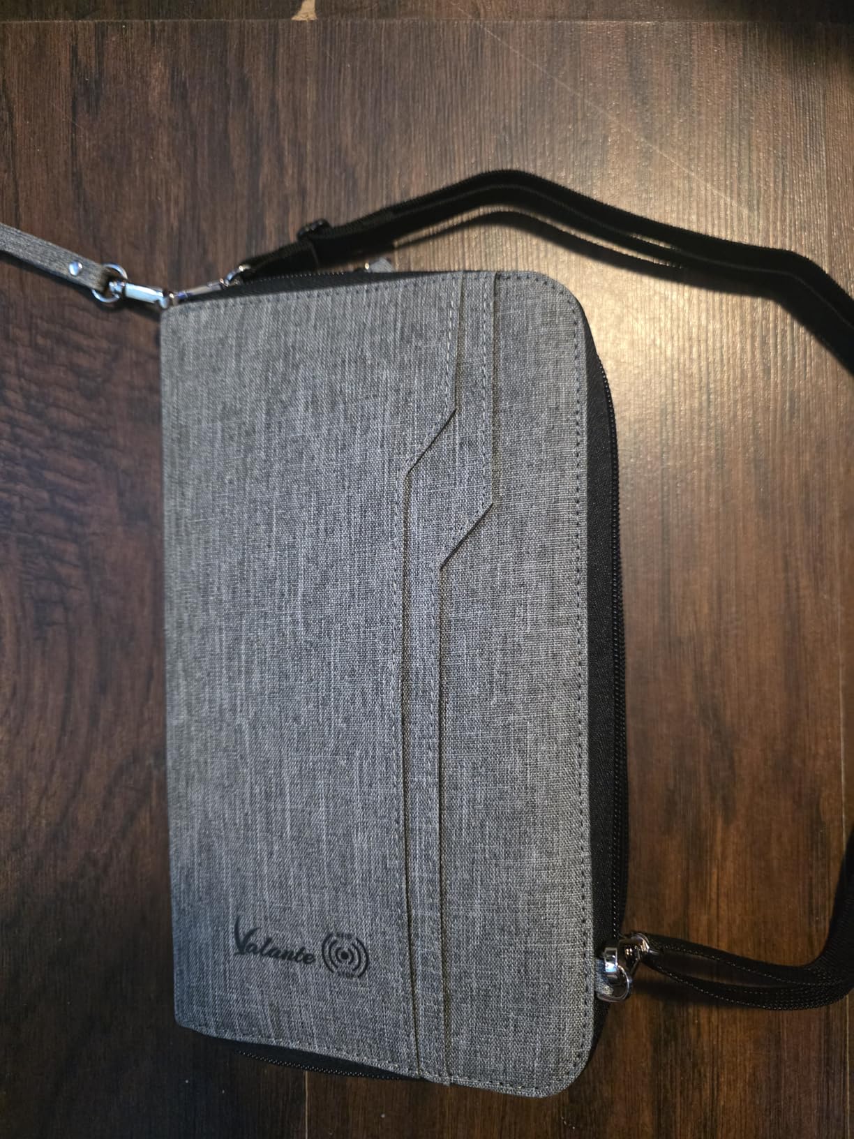 Premium Family Travel Document Organizer Capacious RFID Passport Holder Wallet (Large, gray) customer photo 1