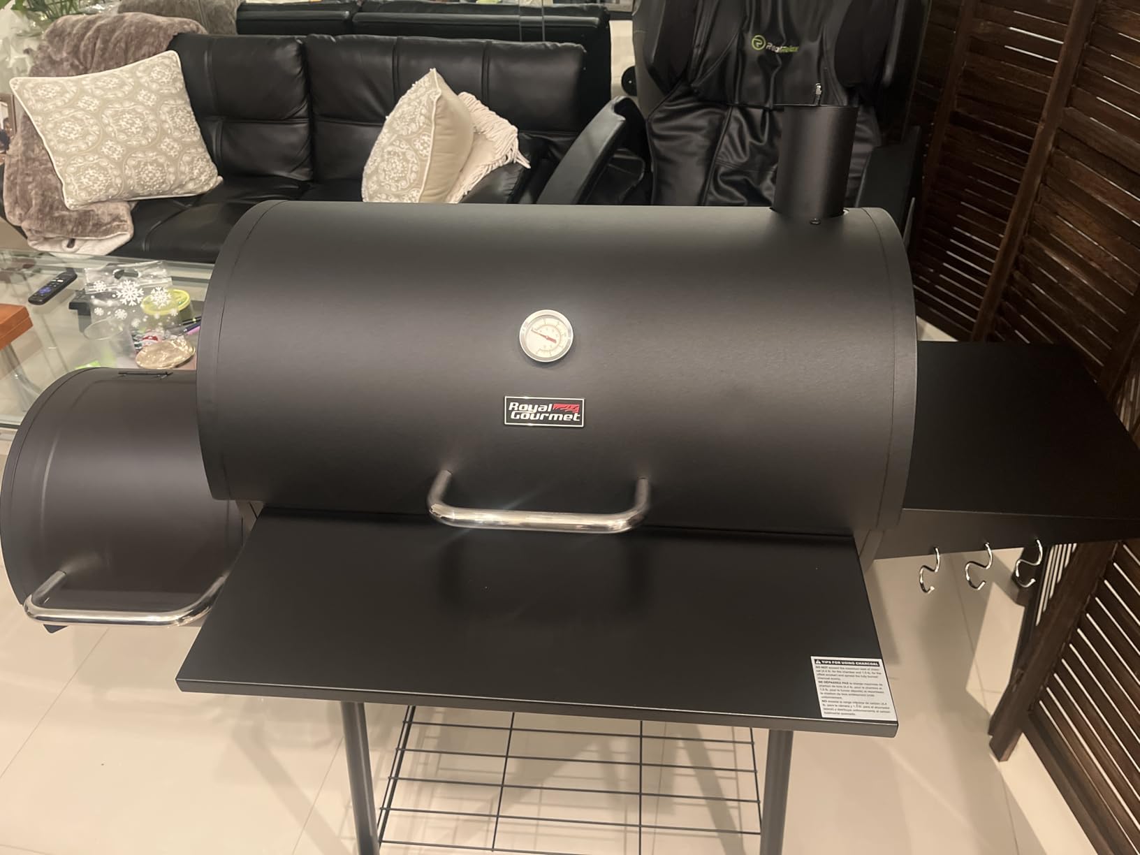 Royal Gourmet CC1830S BBQ Charcoal Grill and Offset Smoker | 823 Square Inch cooking surface, Outdoor for Camping | Black customer photo 2