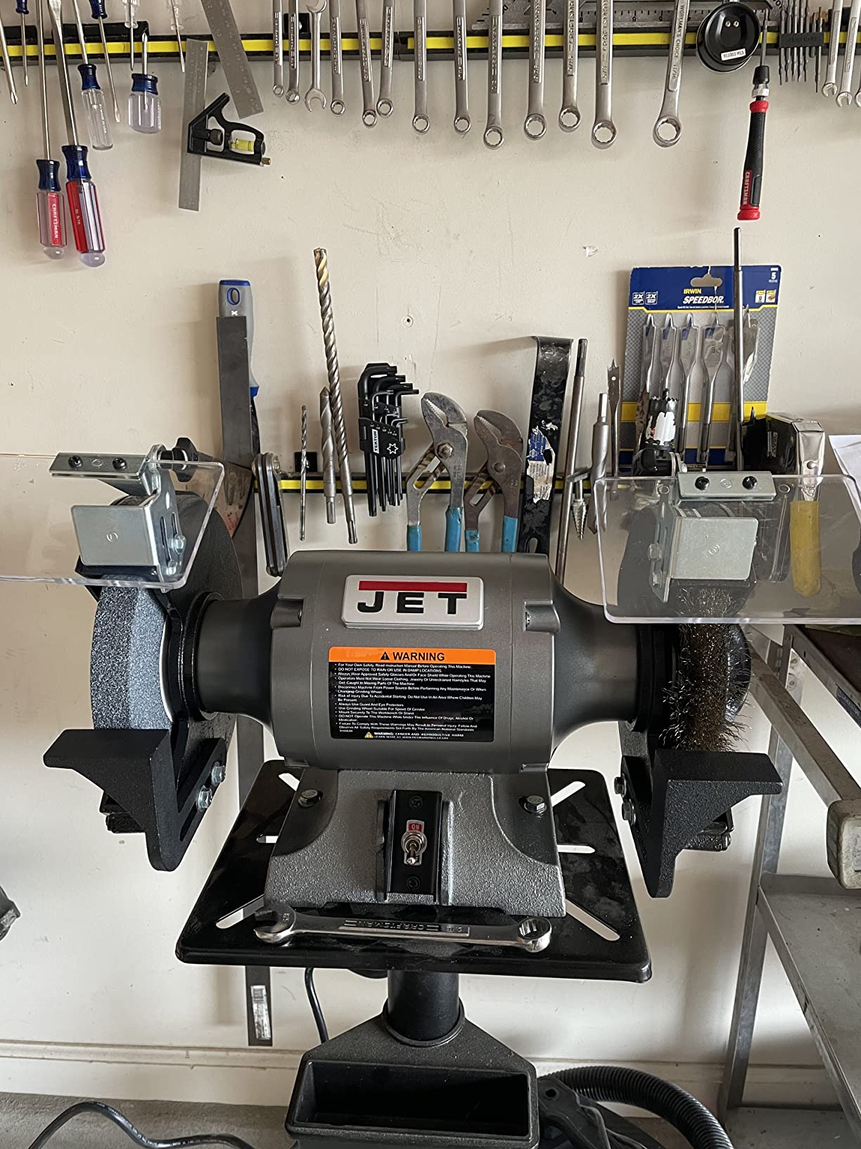 JET 8-Inch Bench Grinder with Wire Wheel, 3450 RPM, 1 HP (JBG-8W) customer photo 1