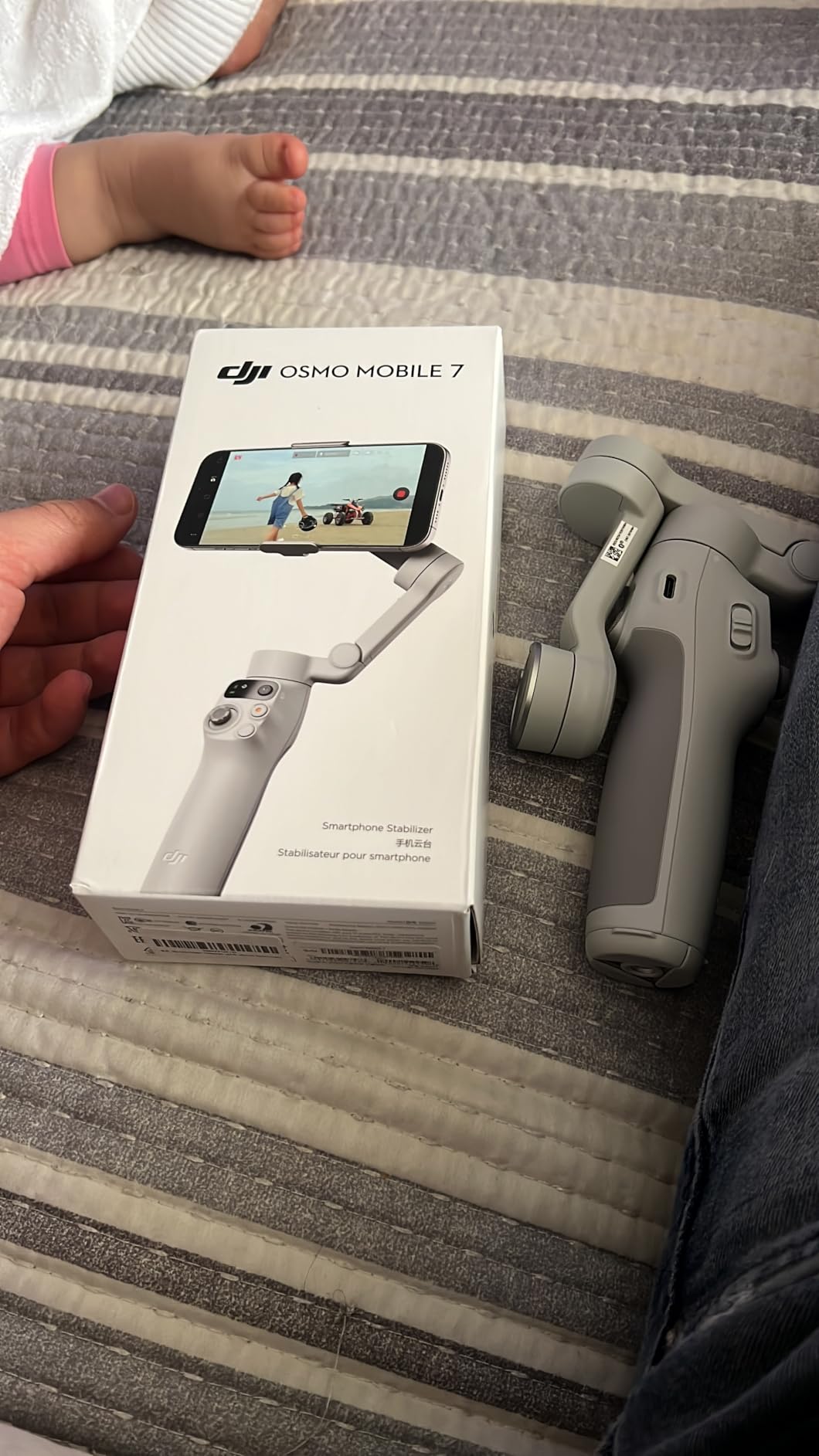 DJI Osmo Mobile 7 Gimbal Stabilizer for iPhone, Android, Built-in Tripod, Portable Stabilizer for iPhone, Selfie Stick, 3-Axis Phone Gimbal, ActiveTrack 7.0, One-Tap Edit, 10hrs Use, Phone Charging customer photo 2