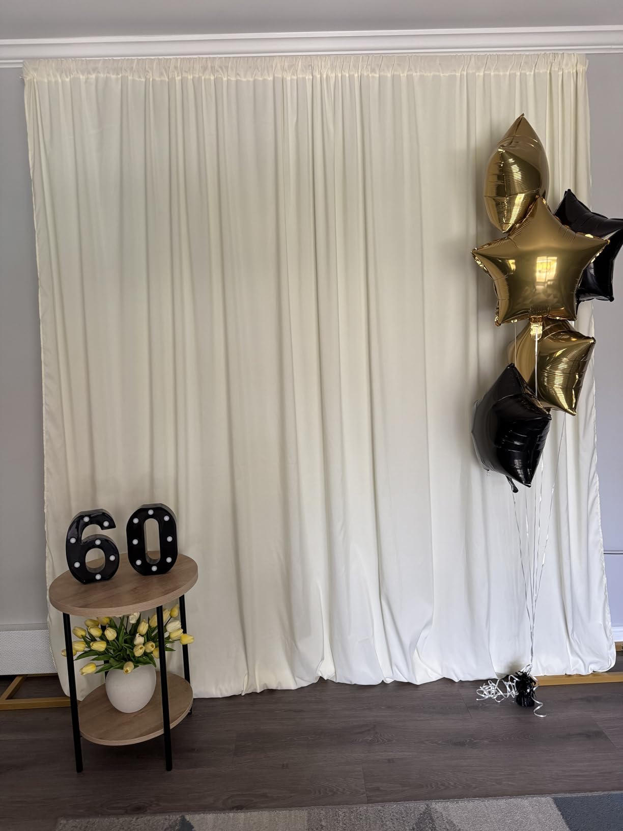 GFCC 8FTX10FT White Backdrop Background for Photography Photo Booth Backdrop for Photoshoot Background Screen Video Recording Parties Curtain customer photo 2