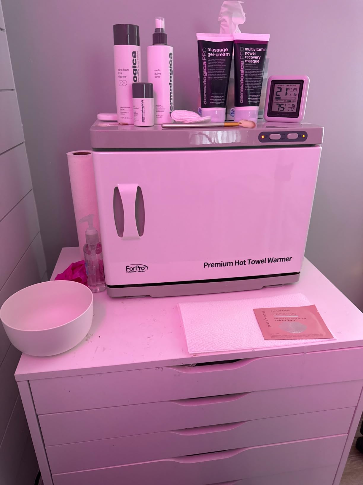 ForPro Professional Collection Premium Hot Towel Warmer, 23L Extra Large Capacity, Two Stainless Steel Racks, White customer photo 2