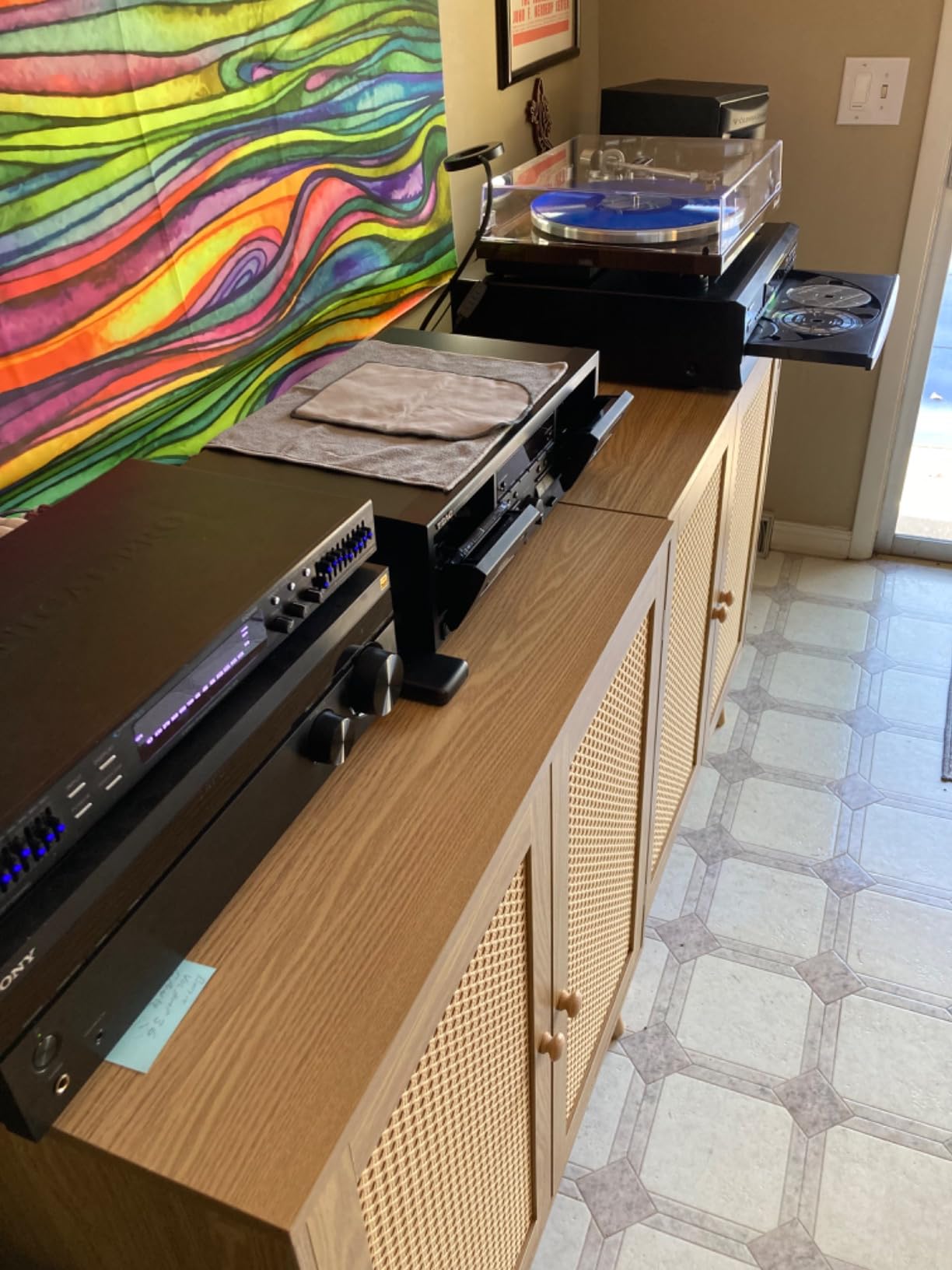 TEAC W-1200B Dual Cassette Deck with Recorder with USB Pitch Control Karaoke-Mic-in and Remote customer photo 1