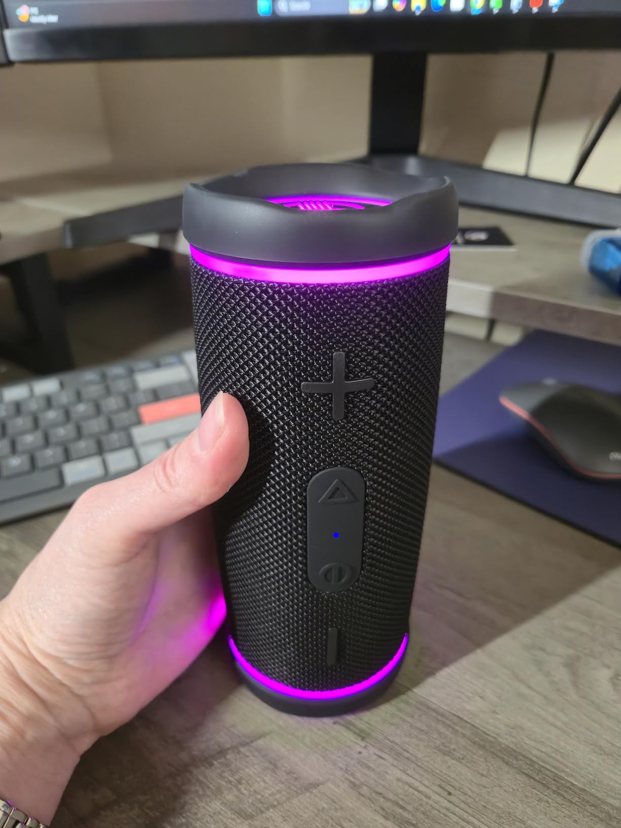 TREBLAB HD77 - Waterproof Bluetooth Speaker, 25W Loud 360° Sound, Deep Bass, IPX7, TWS Pairing, RGB Lights, 20H Battery, Portable Wireless Speaker for Outdoor, Beach, Camping, Party, Travel customer photo 2