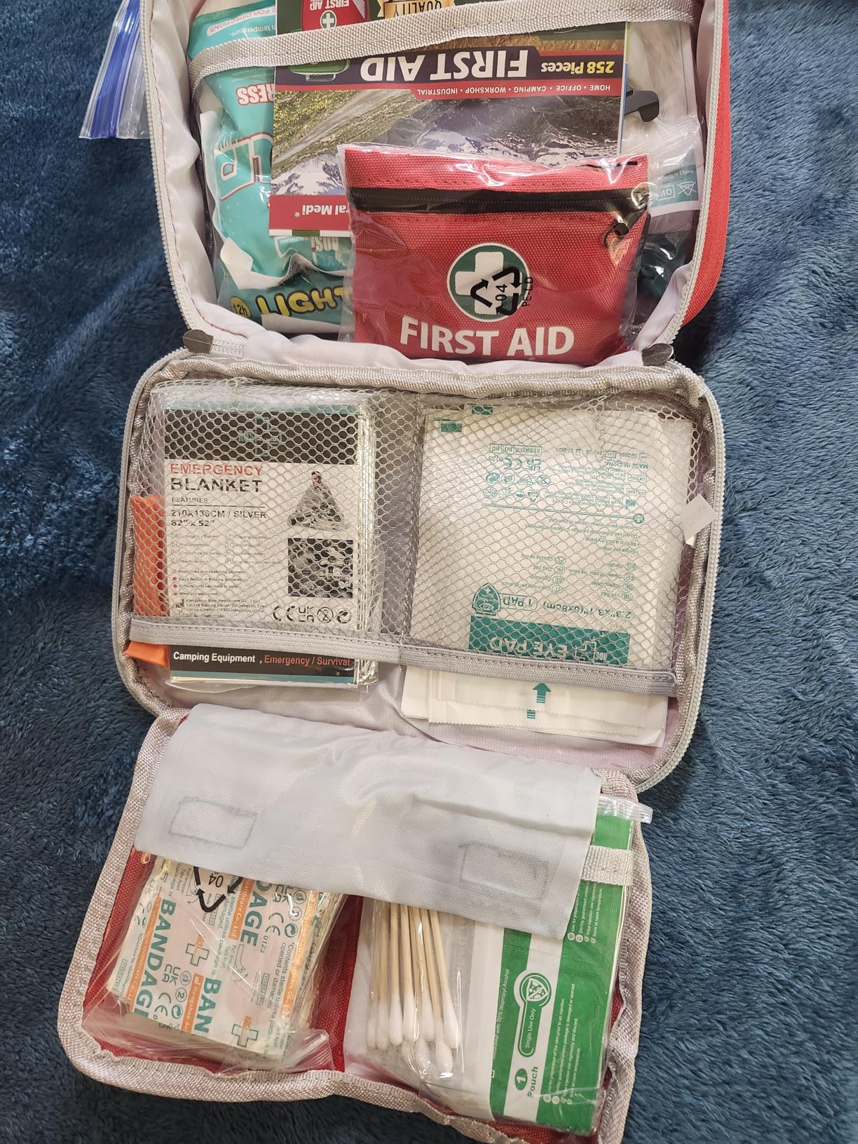 General Medi 2-in-1 First Aid Kit (215 Piece Set) + 43 Piece Mini First Aid Kit -Includes Ice(Cold) Pack and Emergency Blanket for Travel, Home, Office, Car, Workplace customer photo 1