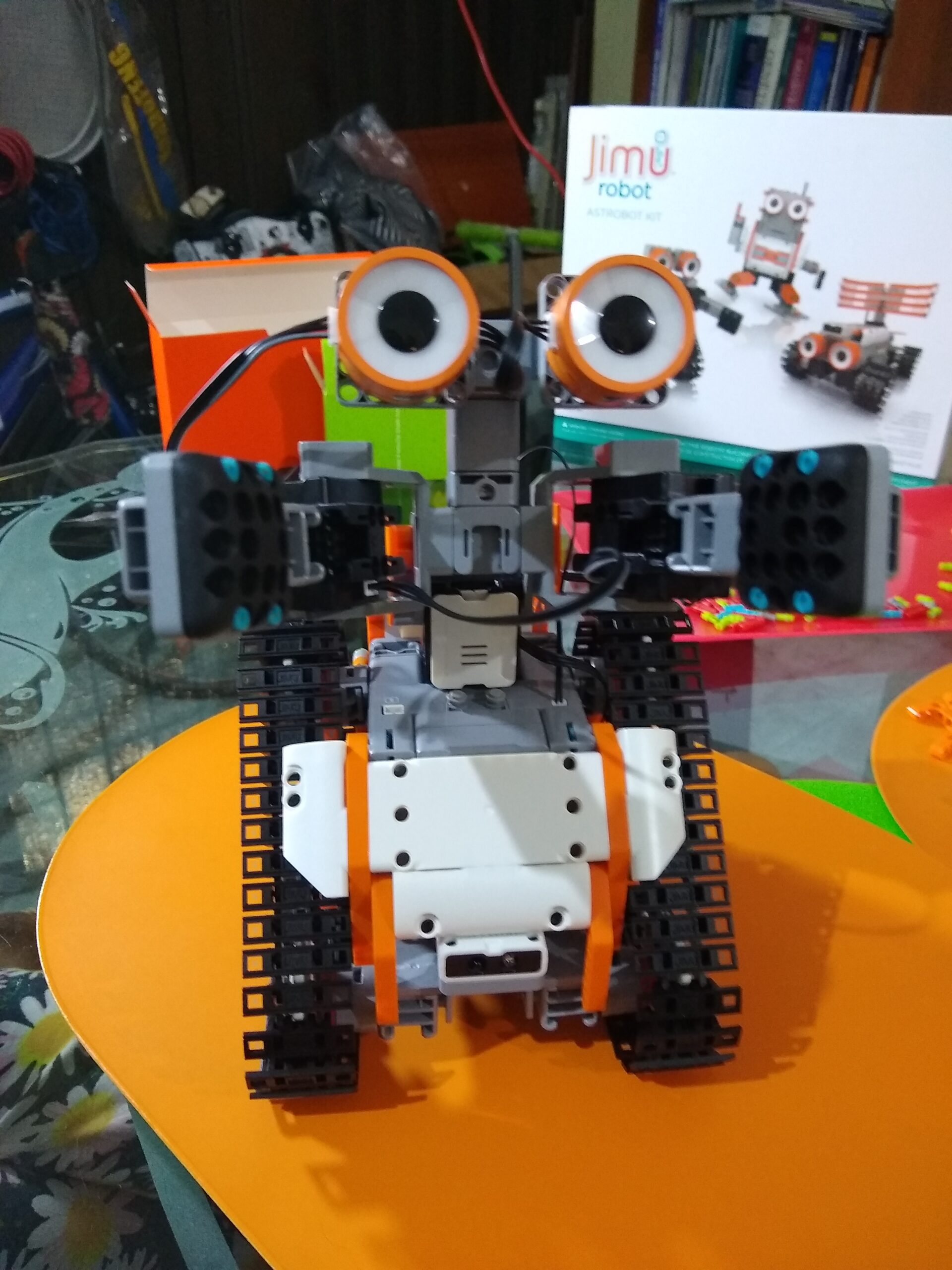 UBTECH JIMU Robot Astrobot Series: Cosmos Kit/App-Enabled Building and Coding STEM Learning Kit (387 Parts and Connectors), Orange customer photo 1