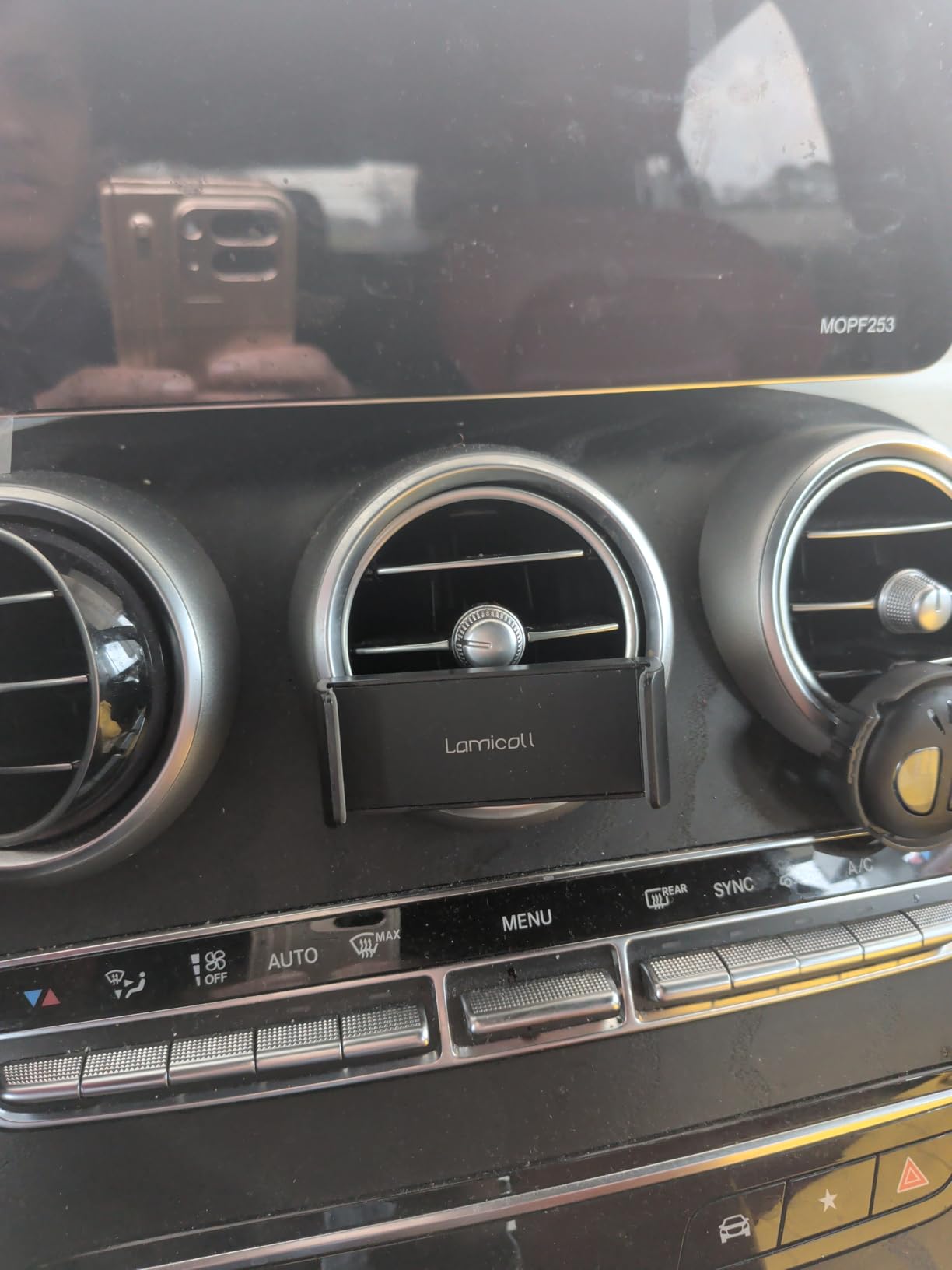 Lamicall Car Vent Phone Mount - Air Vent Clip Holder, Universal Stand Hands Free Cradle Compatible with Cell Phone 16 15 14 13 12 Mini 11 Pro Xs Max Xr X 8 7 6 6s Plus SE Smartphones Black customer photo 1