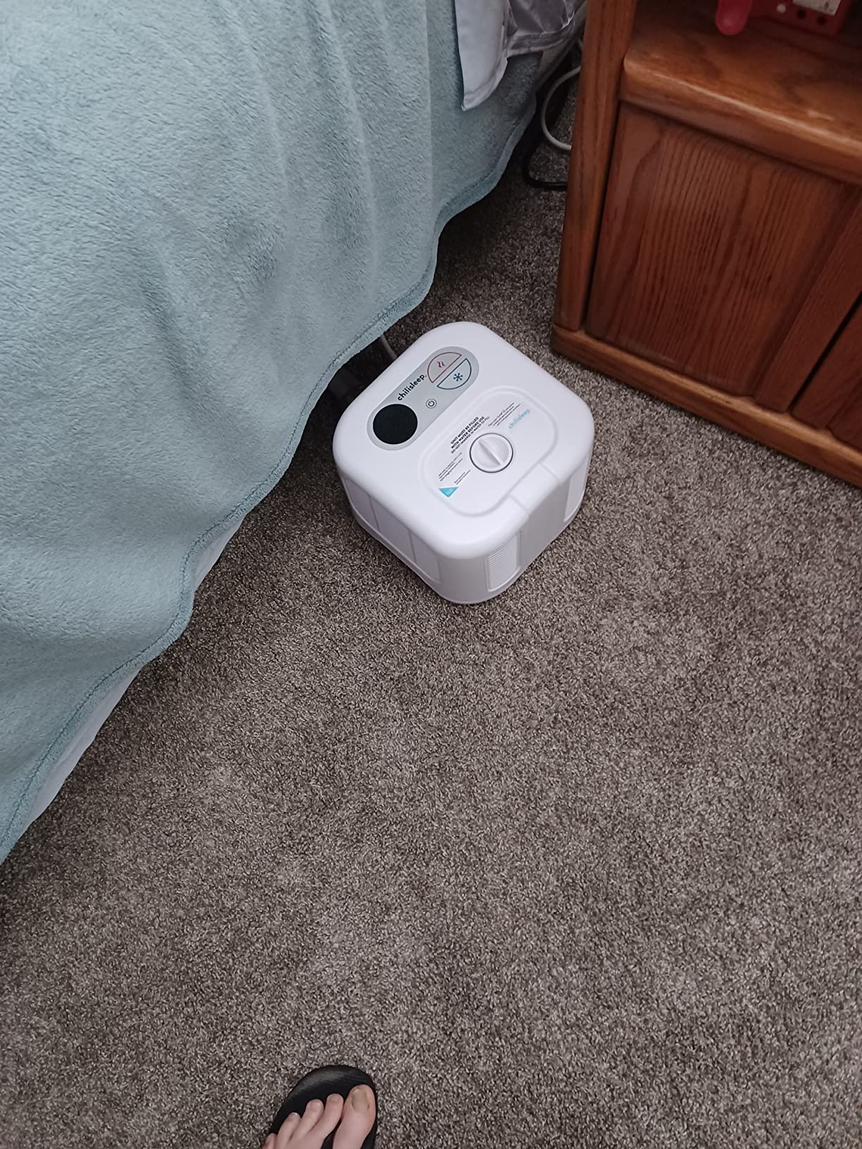 Chilipad Cube Bed Cooling System - Cooling & Heating Mattress Topper, Set Individual Bed Temperature, Cool Sleep Enhancement, Temp Range of 60-115°F, ME Half Queen Bedsize (30