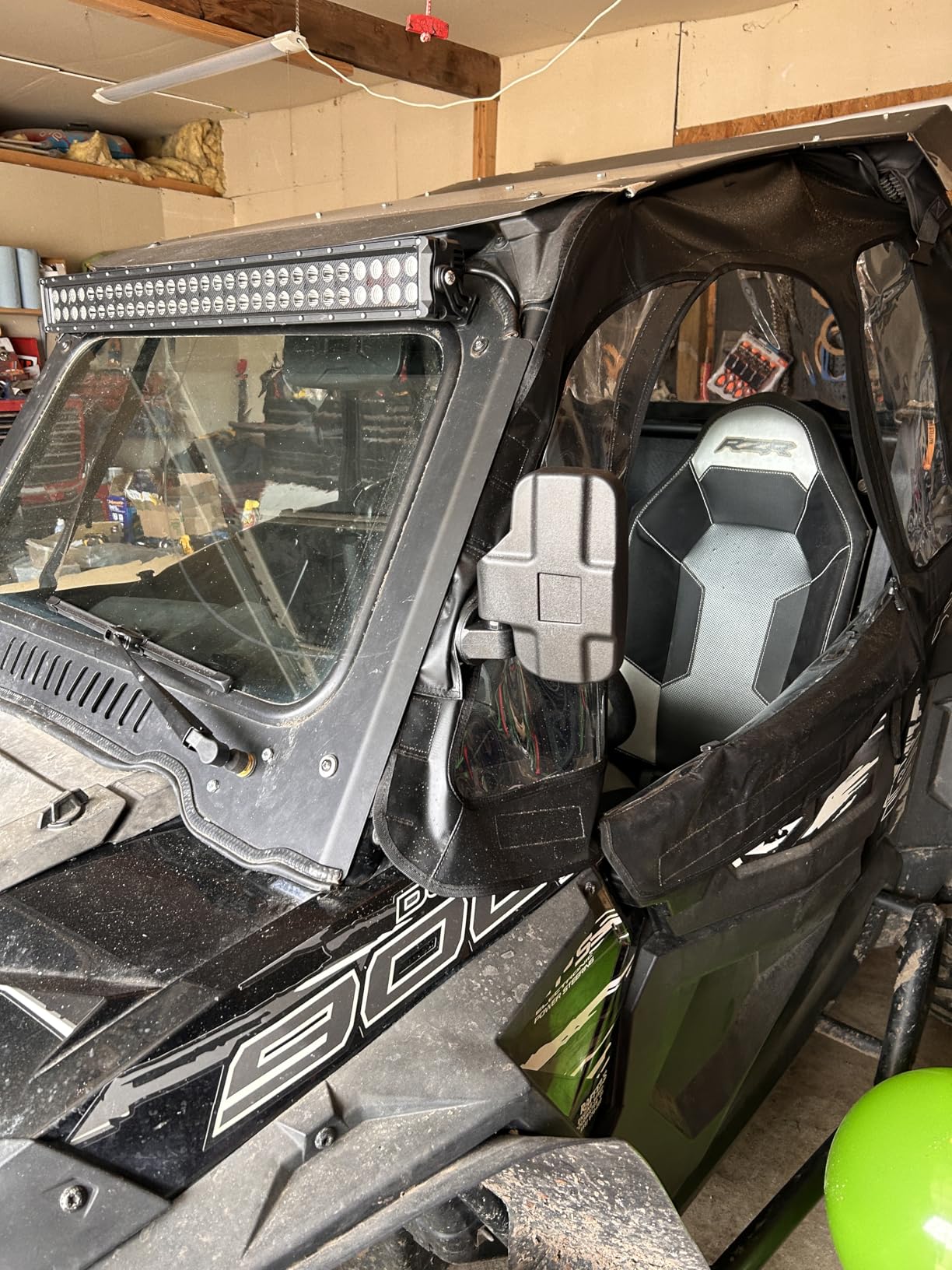 KEMIMOTO UTV Mirrors UTV Side Mirrors Fits 1.6 inch to 2 inch Roll Cage Compatible with Polaris RZR 900 1000 Can Am Kawasaki Mule Rhino YXZ Zforce Pioneer 1000/700, Shatter Proof Tempered Glass customer photo 1