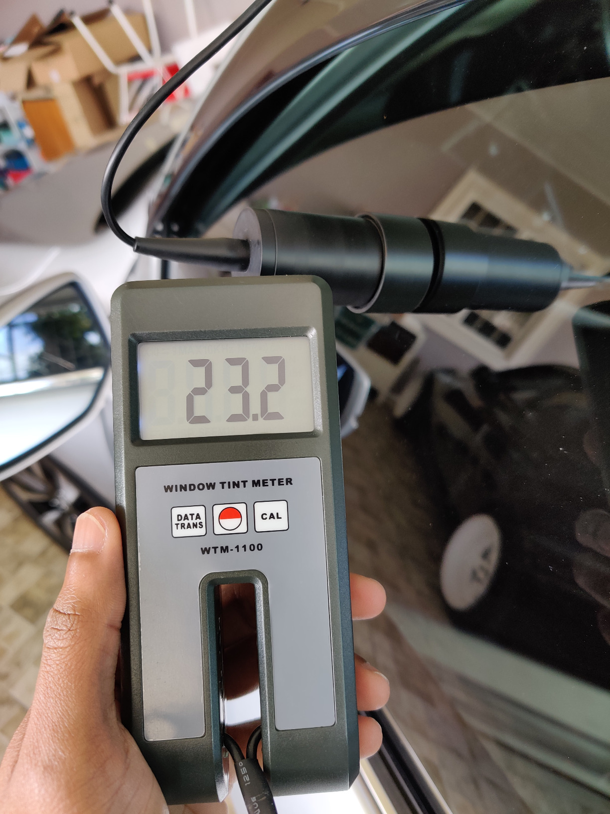 Window Tint Meter, Car Film Transmission Meter Window Tint, VLT Tester Coating 0 to 100% Visual Light Transmission for Measuring Film, Filmed Glass, Window Tint customer photo 1