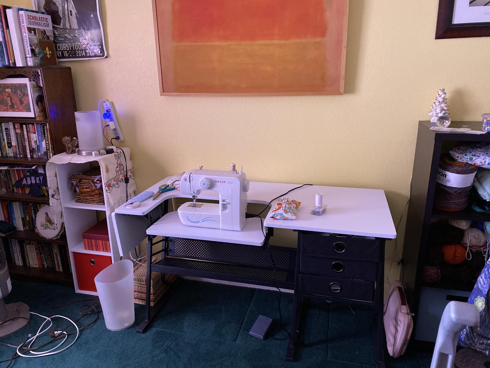 Sew Ready Eclipse Hobby and Sewing Machine Table - White Sewing Table with Gray Storage Drawers + Large Lower Shelf - Can Also Be Used as Computer Desk customer photo 1