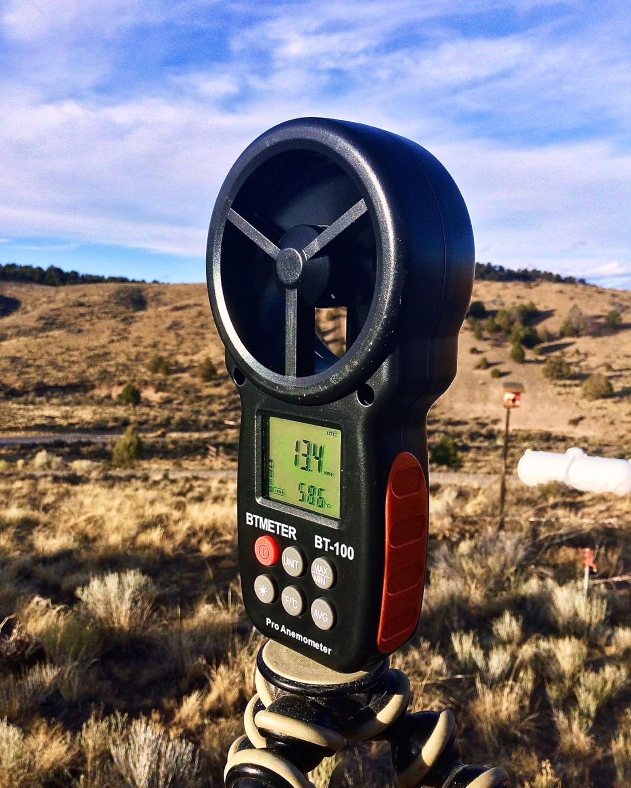 BTMETER BT-100 Handheld Anemometer, Digital Wind Speed CFM Meter Gauge Air Flow Velocity Tester for HVAC Shooting Drone, Wind Chill, 14-113 Wind Temperature customer photo 2