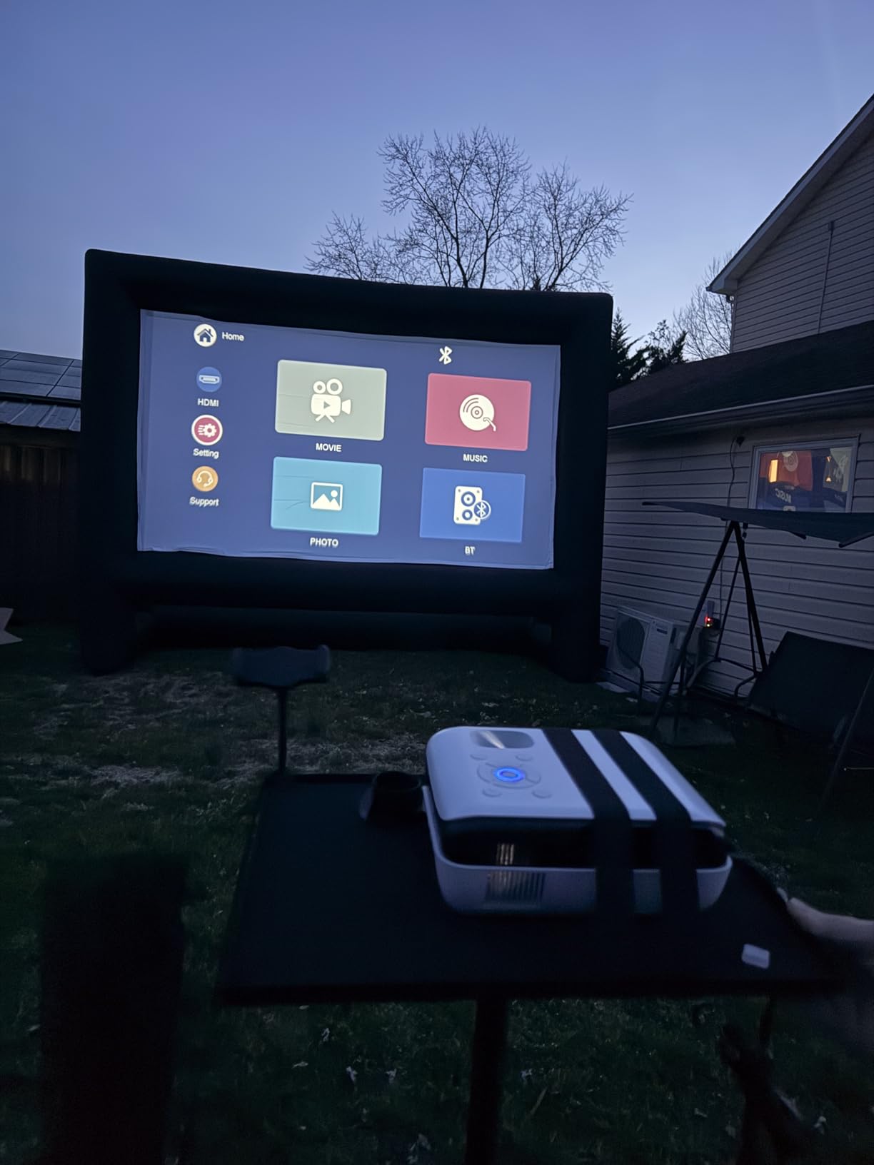 16ft Inflatable Movie Screen Outdoor Projector Screen with Air Blower Storage Bag - Front/Rear Projection, Easy Set Up Blow Up Screen for Backyard Movie Night, Theme Parties, Celebrations customer photo 2