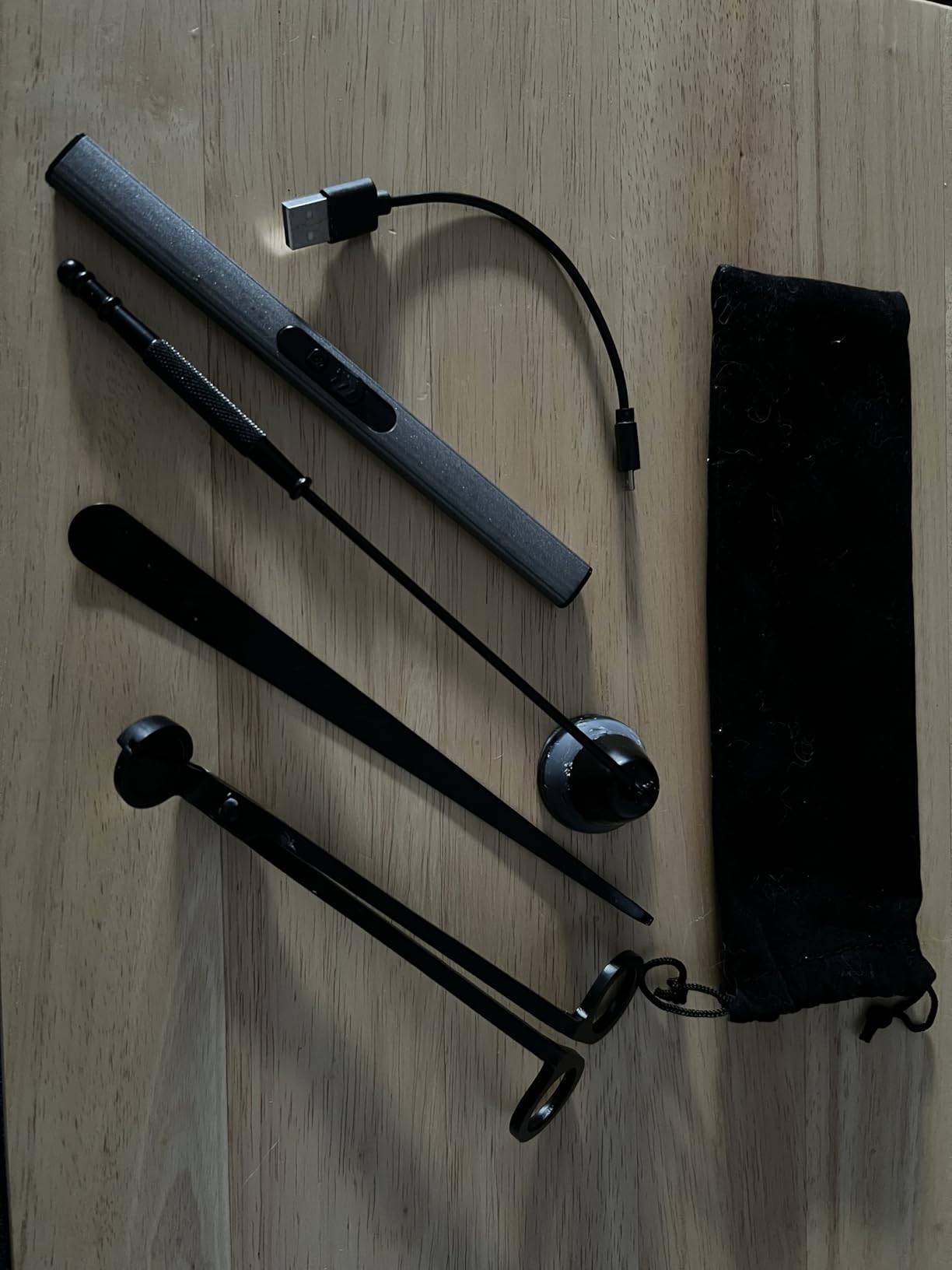 RONXS 3 in 1 Candle Accessory Set, Candle Wick Trimmer Cutter, Candle Snuffer Extinguisher, Wick Dipper with Gift Package for Candle Lover (Black) customer photo 1