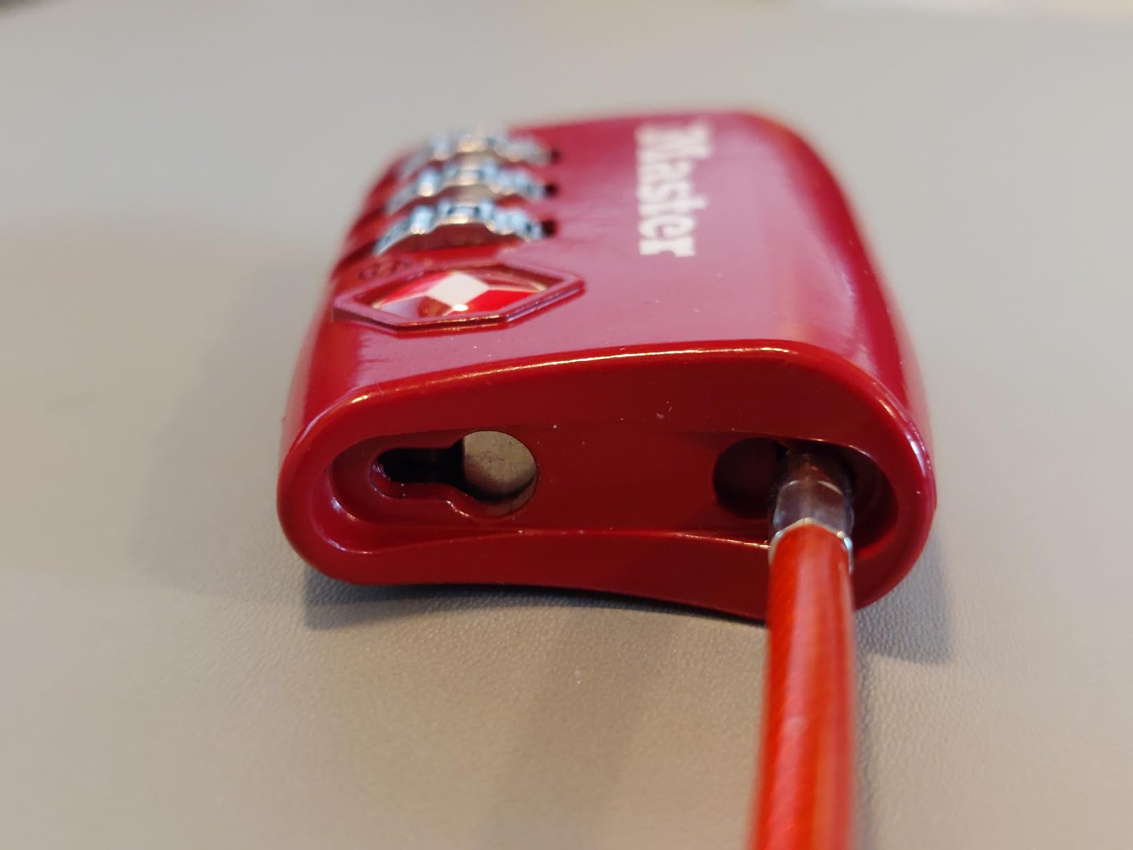 Master Lock Padlock, Set Your Own Combination TSA Locks for Luggage, Travel Zipper Lock with Cable Shackle is 1-3/16 in. Wide, Colors May Vary, 4688T, 2 Count (Pack of 1) customer photo 1