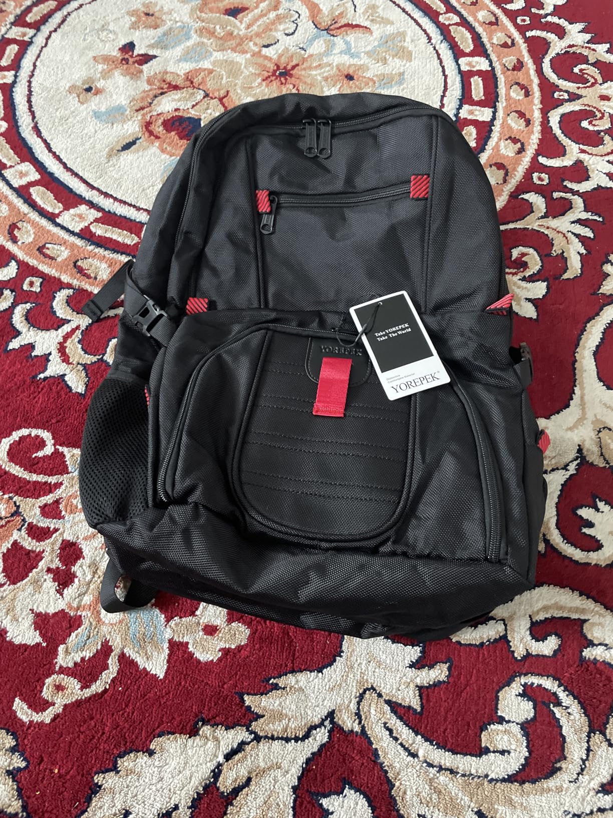 YOREPEK Large Backpack for Men, Extra Large Laptop Backpacks for Men Women, Water Resistant Travel Backpack Airline Approved Business Work Bag Fits 18.4 Inch Computer, Black customer photo 1