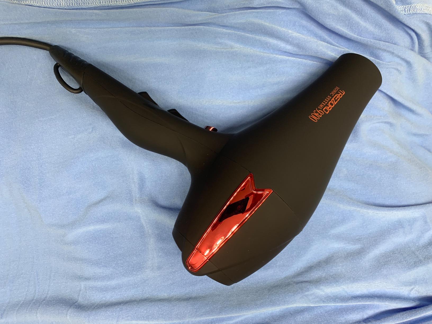 TREZORO Professional Hair Dryer, Ionic Ceramic Tourmaline Technology, 2000W Fast Quiet Drying, with Narrow & Wide Concentrator Nozzles, 3 Heat & 2 Speed Settings, Cool Shot Button, Black customer photo 2