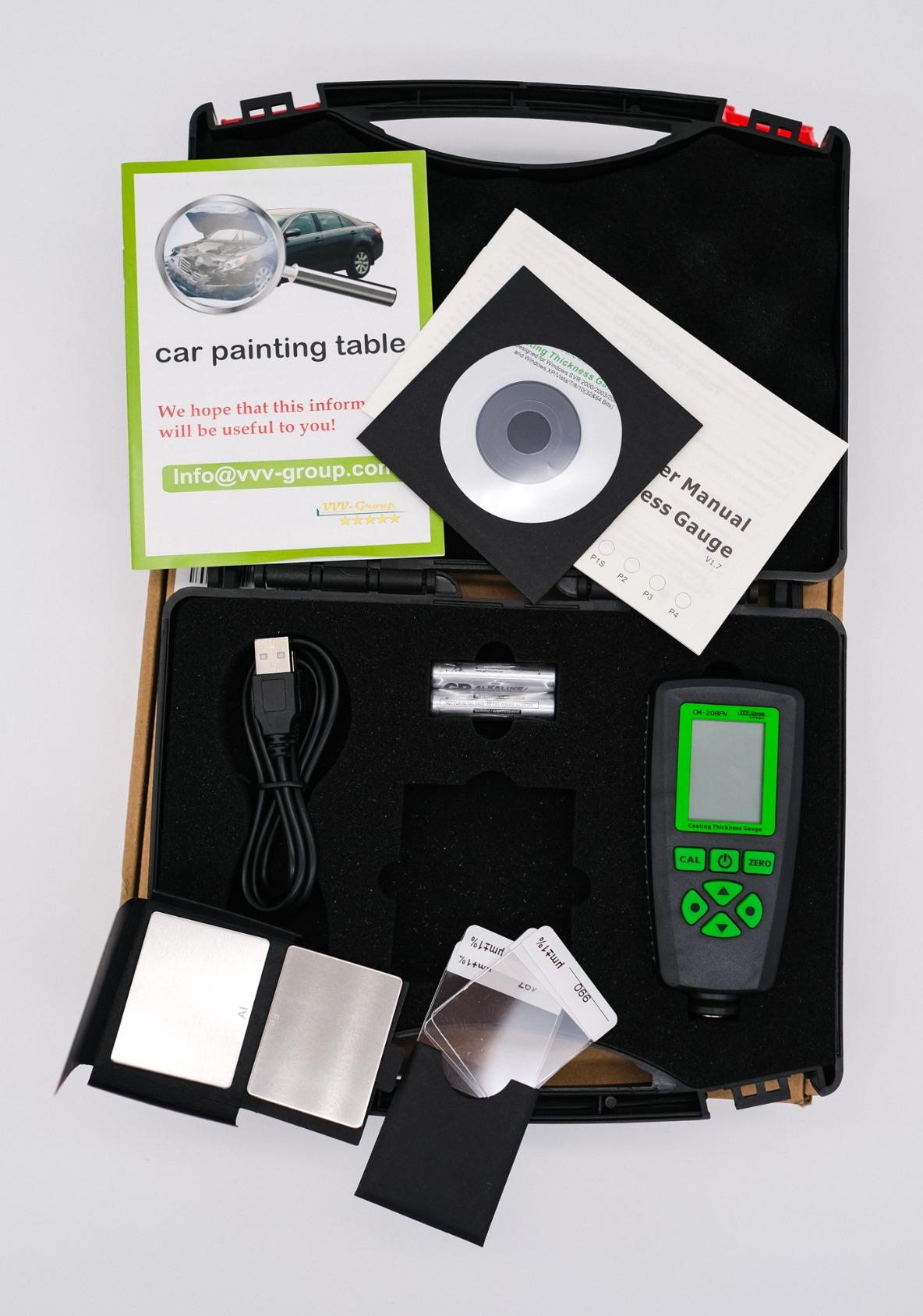 Digital Coating Thickness Gauge CM-208FN / Automatic Thickness Paint Meter for Steel and Aluminum with Resolution 0.001mils /0.1um (Fe/Al) customer photo 1