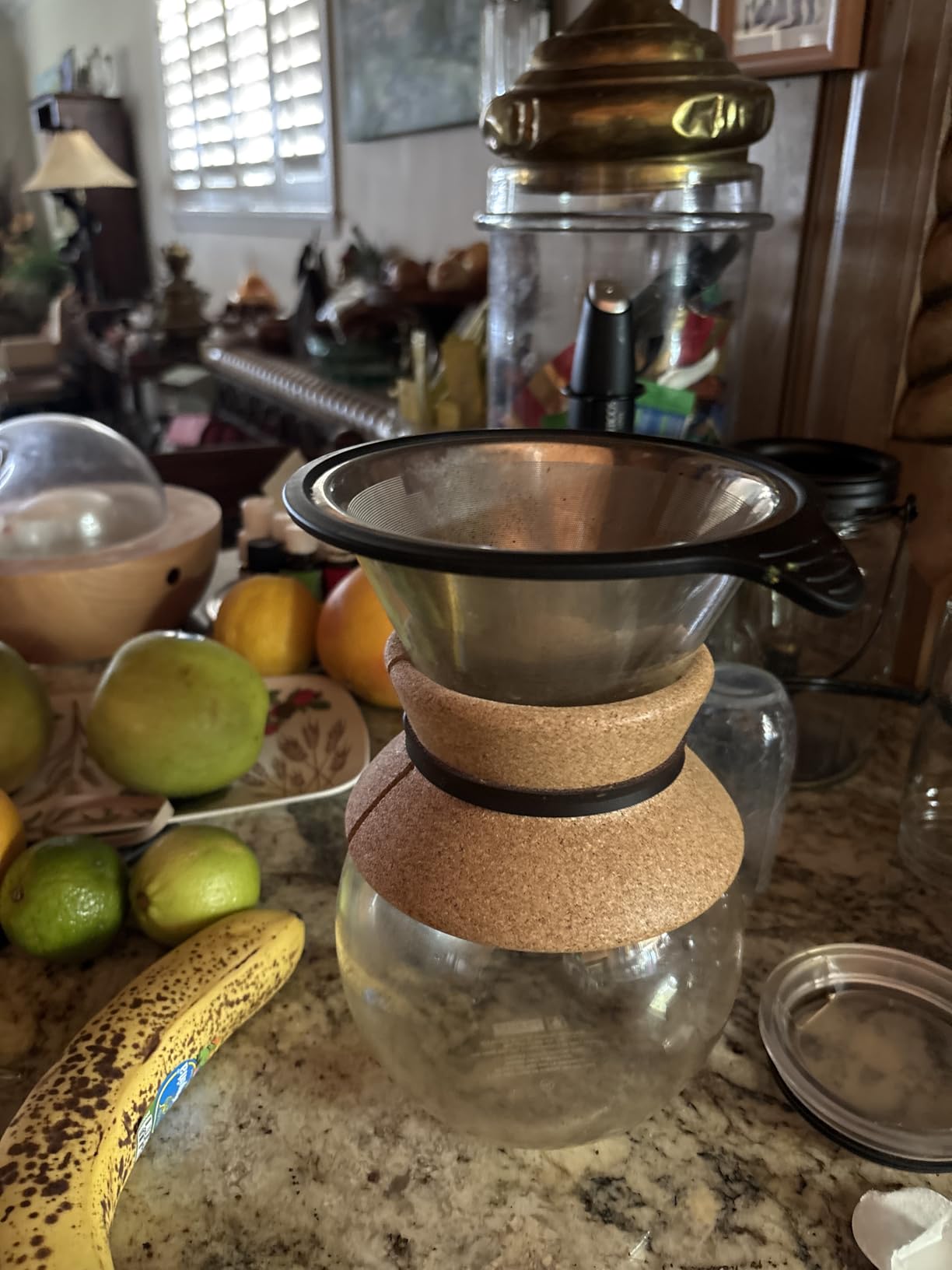 Bodum 34oz Pour Over Coffee Maker, High-Heat Borosilicate Glass with Reusable Stainless Steel Filter and Cork Grip - Made in Portugal customer photo 2