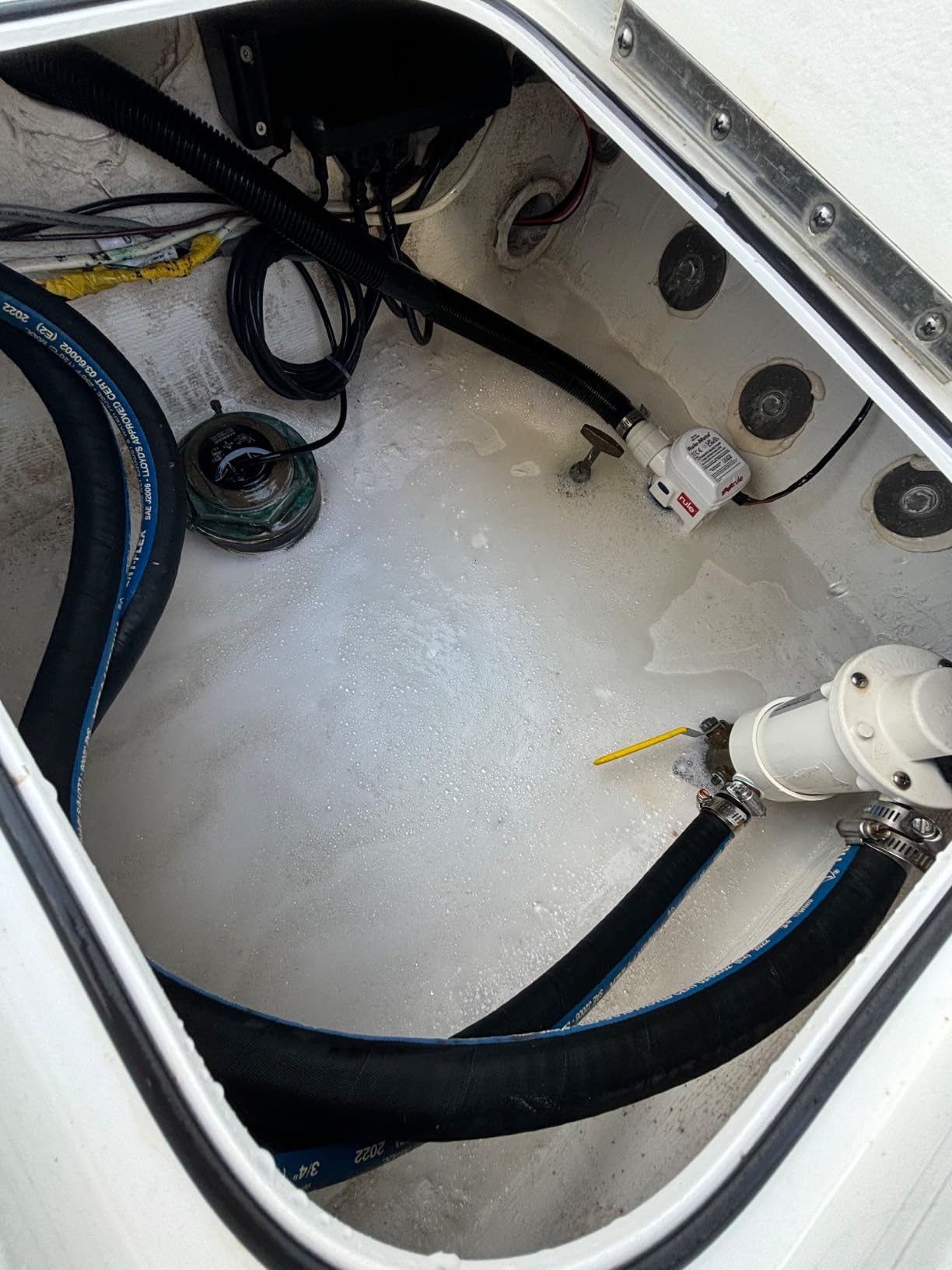 Rule-Mate Automatic Submersible Bilge Pumps 12V RM1100B- 1100 GPH with Auto Sense Intelligence - Thermal Cut-Off & Backflow Prevention - Compact Design for Boats - Easy Install Threaded Discharge customer photo 1