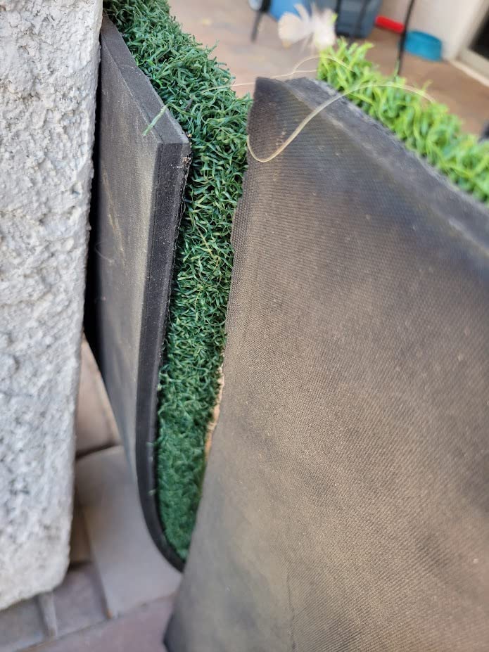 GoSports Tri-Turf XL Golf Hitting Mat - 24x24 in Golf Practice Mat for Indoor/Outdoor Training, Fairway Rough Tee Turf, Portable Golf Mat for Backyard, Garage & Golf Simulator Use customer photo 1