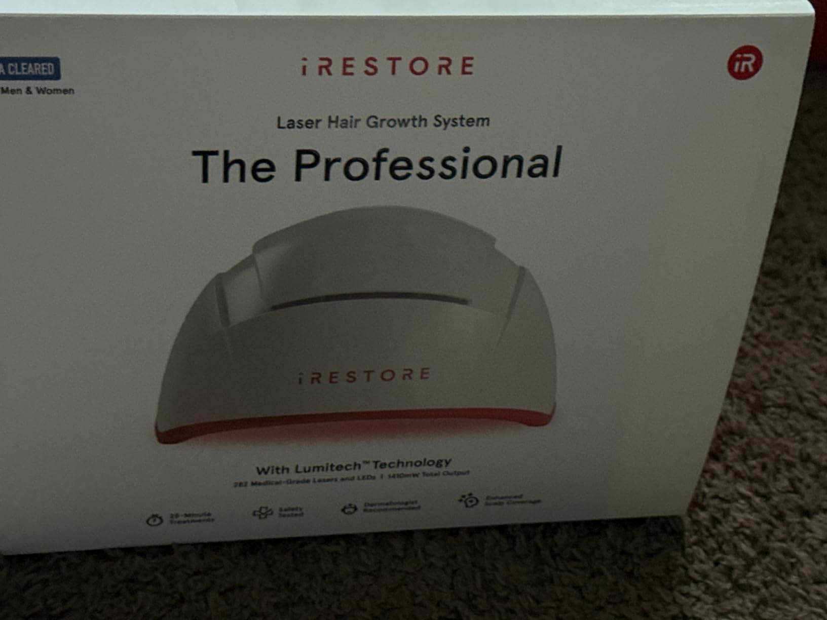 iRestore Professional Laser Red Light Therapy for Hair Growth System - FDA Cleared Hair Loss, Hair Thinning & Alopecia Treatment - 282 Lasers & LEDs customer photo 1