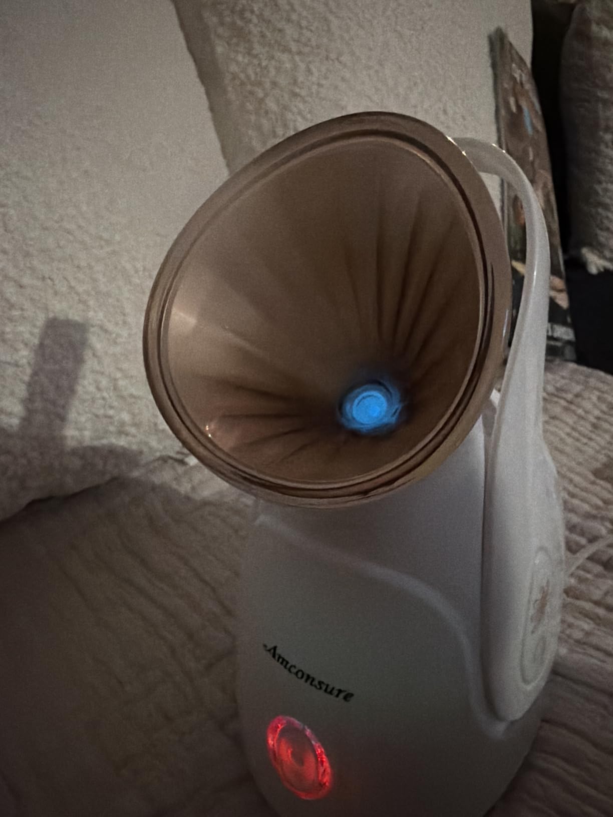 Amconsure Facial Steamer - Nano Ionic Face Steamer Warm Mist Steamer for Home Sauna SPA, Humidifier for Face Steamer for Deep Cleaning Unclogs Pores Sinuses - Bonus 5 Piece Stainless Steel Skin Kit customer photo 1