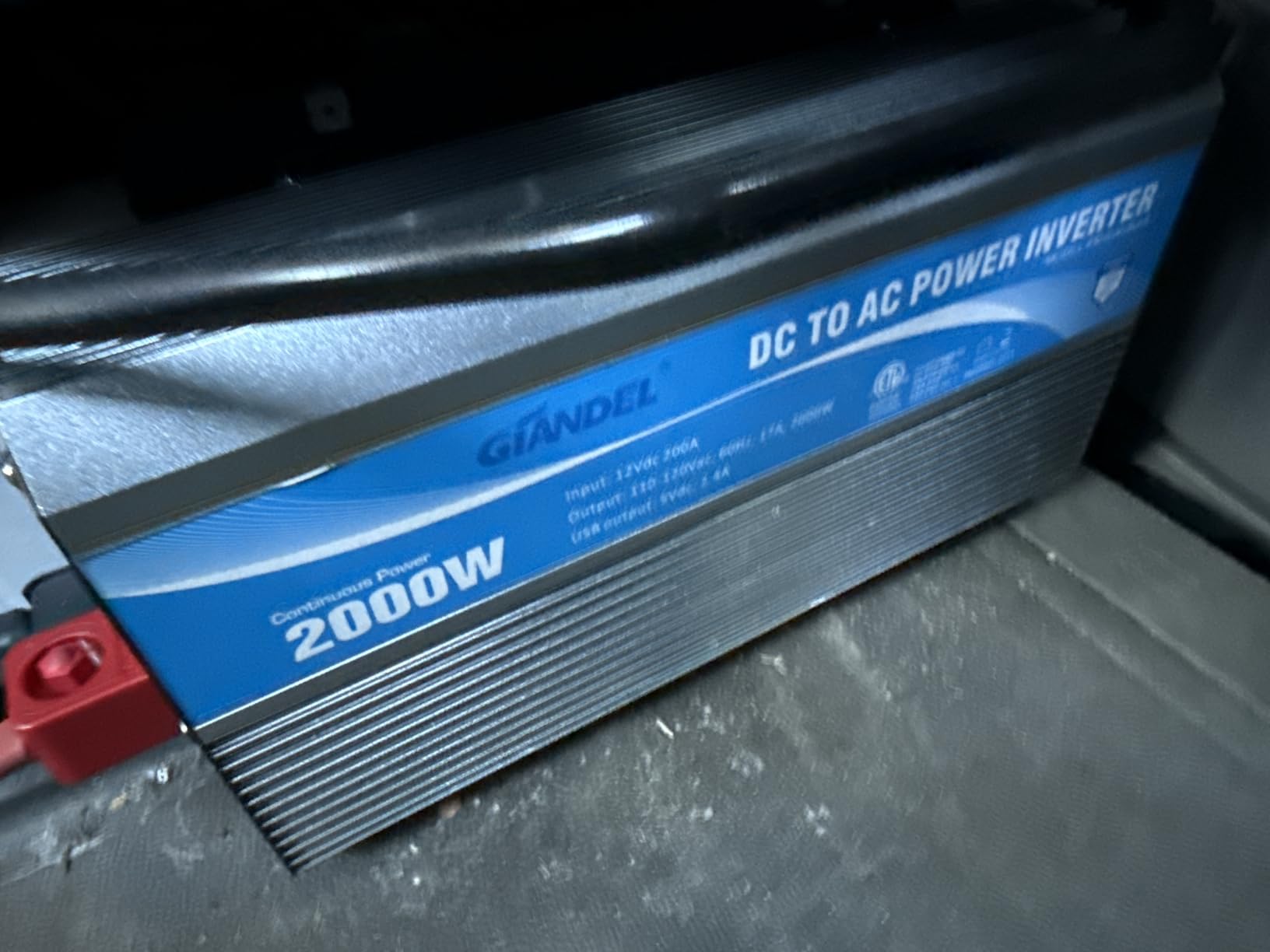 GIANDEL 2000Watt Power Inverter 12V DC to 110V 120V AC ETL Listed UL458 STD 2000W Inverter with 15 FT Wired Remote LED Display Dual Outlets for RVs Off Grid Solar Setup Truck Boat Marine customer photo 1