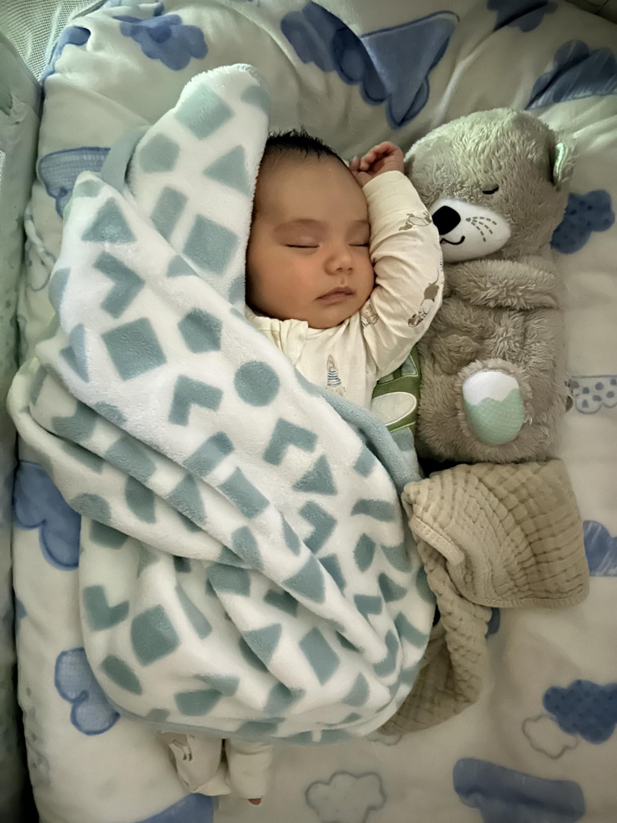 FISHER-PRICE BABY Toy Soothe 'n Snuggle Otter Portable Plush Sound Machine with Music Lights & Breathing Motion for Newborns 0+ Months customer photo 1