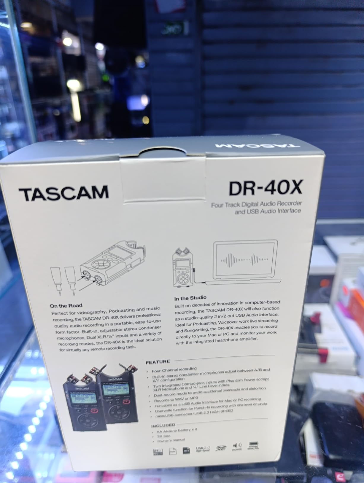 TASCAM DR-40X 4-Track Portable Handheld Field Recorder - 2 XLR/TRS Inputs customer photo 1
