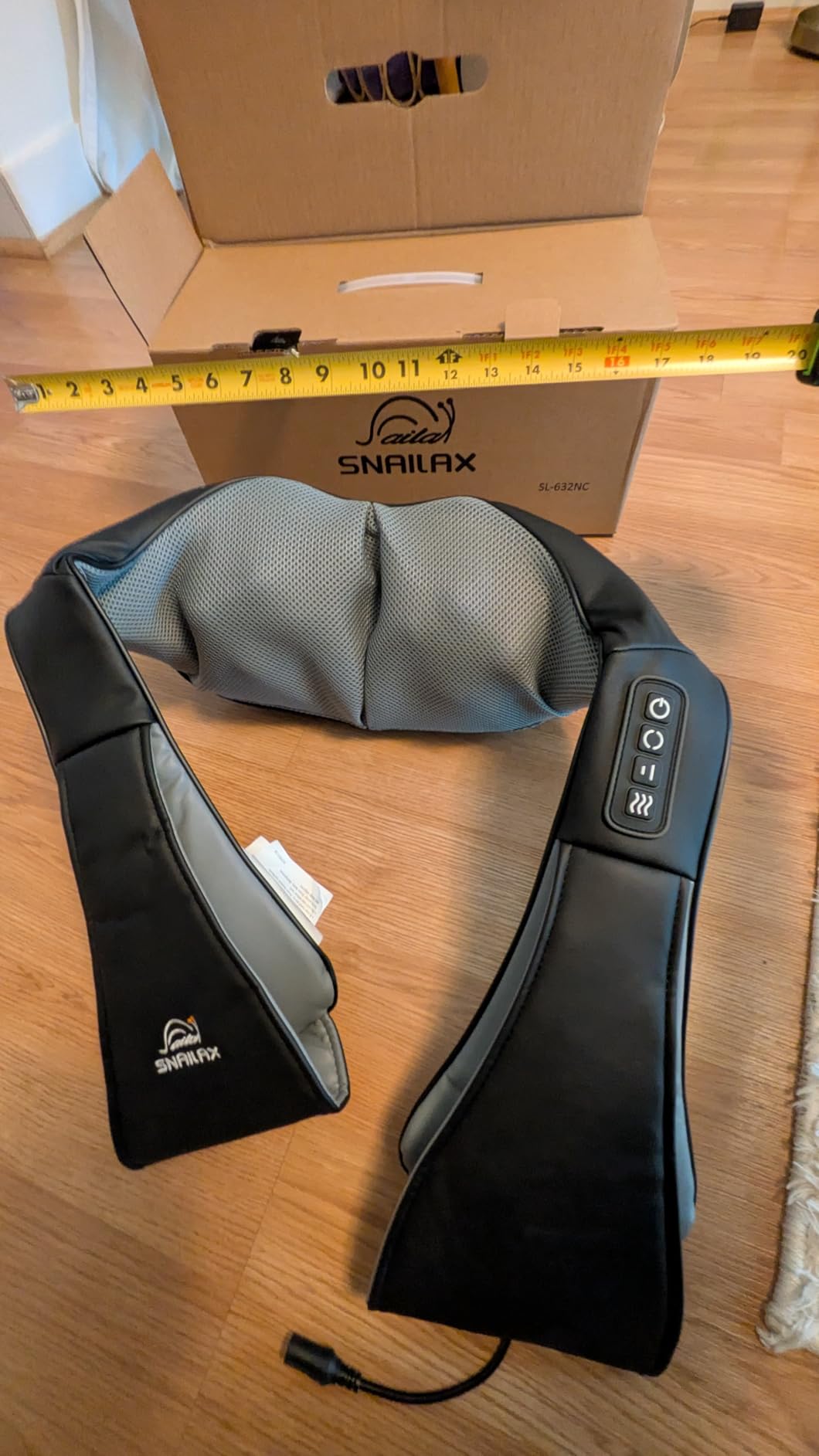 Snailax Cordless Massager - Shiatsu Neck and Shoulder Massager with Heat, FSA Eligible, Portable, Lumbar, Back Electric Massage Pillow, Christmas Gift customer photo 2