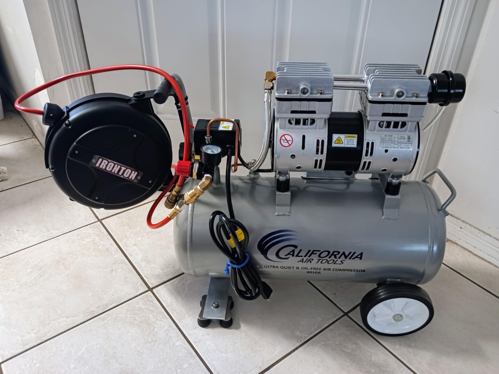 California Air Tools 8010A 1.0 HP Ultra Quiet and Oil-Free Air Compressor, 8 Gallon Aluminum Tank, Lightweight with Wheels, 60 dBA Noise Level customer photo 1