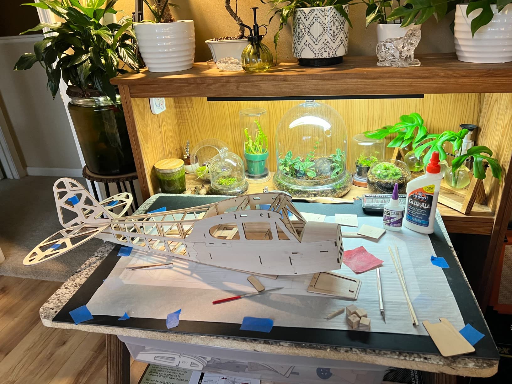 Upgrade Piper Cub J3 Model Aircraft, 47'' Laser Cut Balsa Wood RC Airplane Kits to Build, DIY Vintage Airplane Model for Adults (KIT+Motor+ESC+Servo+Covering) customer photo 1