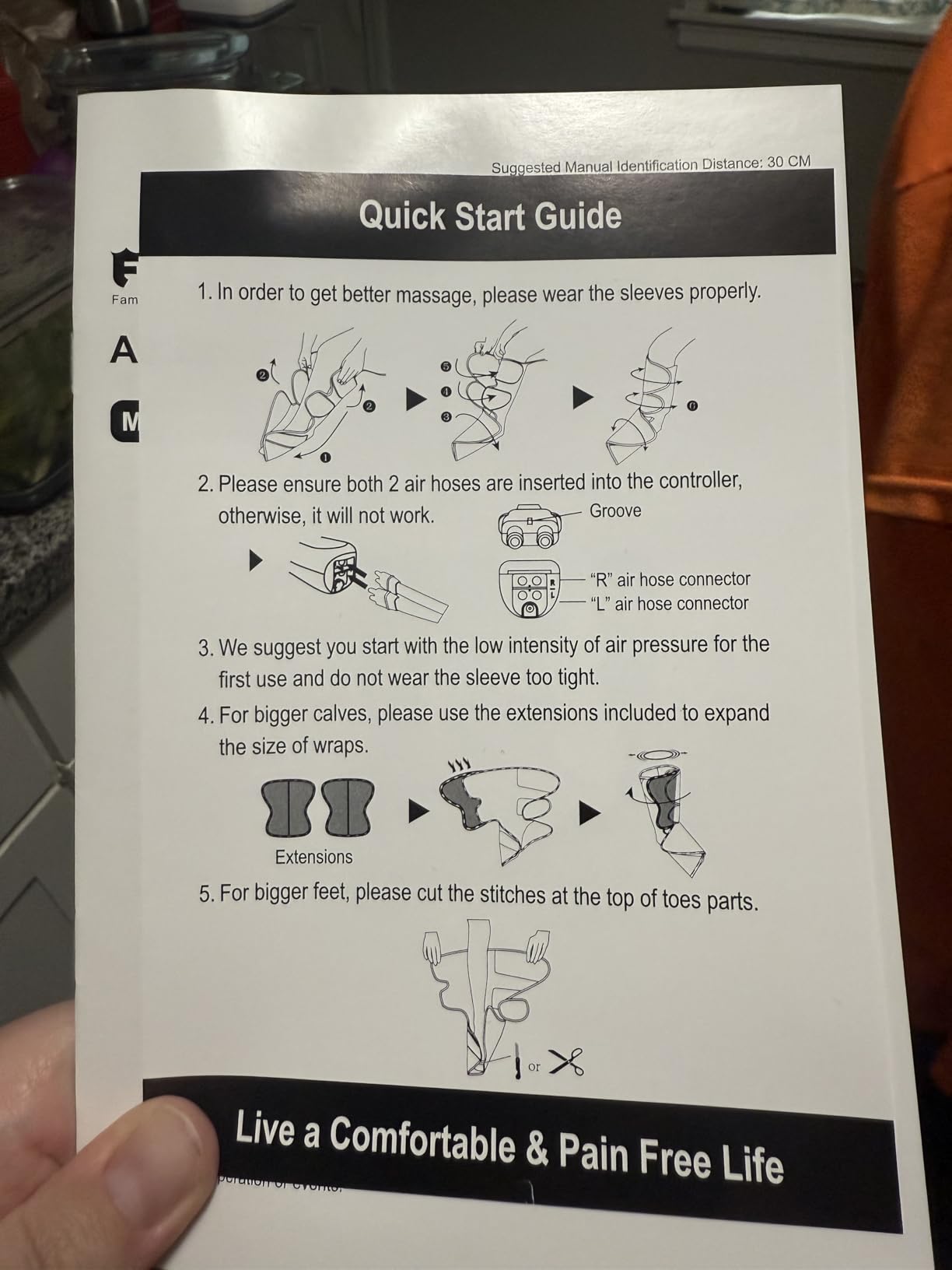FIT KING Leg Massager for Circulation and Pain Relief, Air Compression Leg and Foot Massager to Relieve Pain Swelling Edema with 2 Size Extensions- Great Gift for Wife Mom and Friend customer photo 1