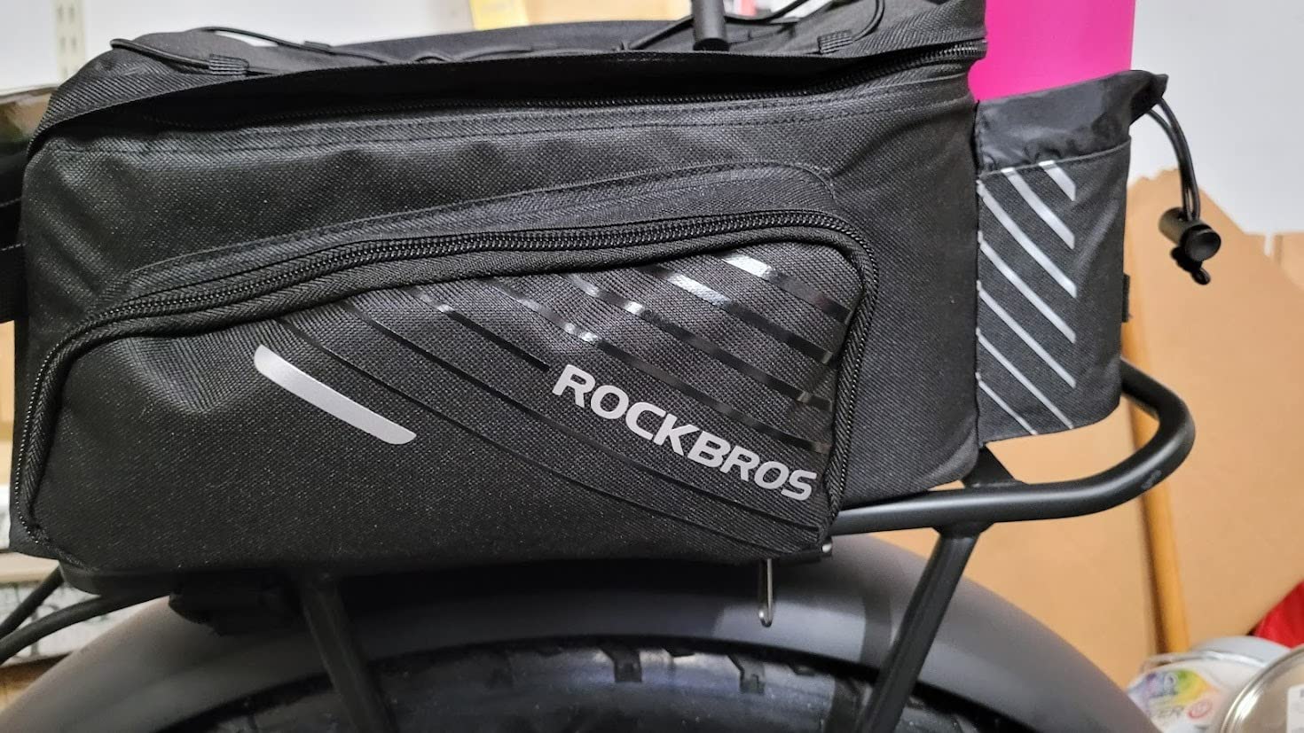 ROCKBROS Bike Rack Bag Bicycle Bag Trunk Rear Rack Bag Bike Panniers Bike Accessories Basket Storage Luggage Saddle Shoulder Bag 13L for E bike, Bicycle With Rain Cover Biking Accessories Gear customer photo 1