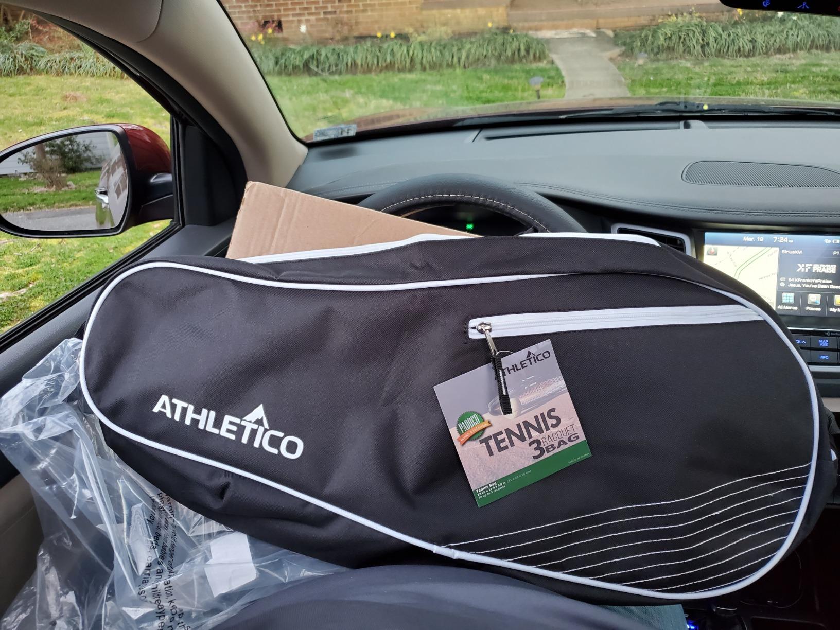 Athletico 6 Racquet Tennis Bag | Padded to Protect Rackets & Lightweight | Professional or Beginner Tennis Players | Unisex Design for Men, Women, Youth and Adults (Black) customer photo 1