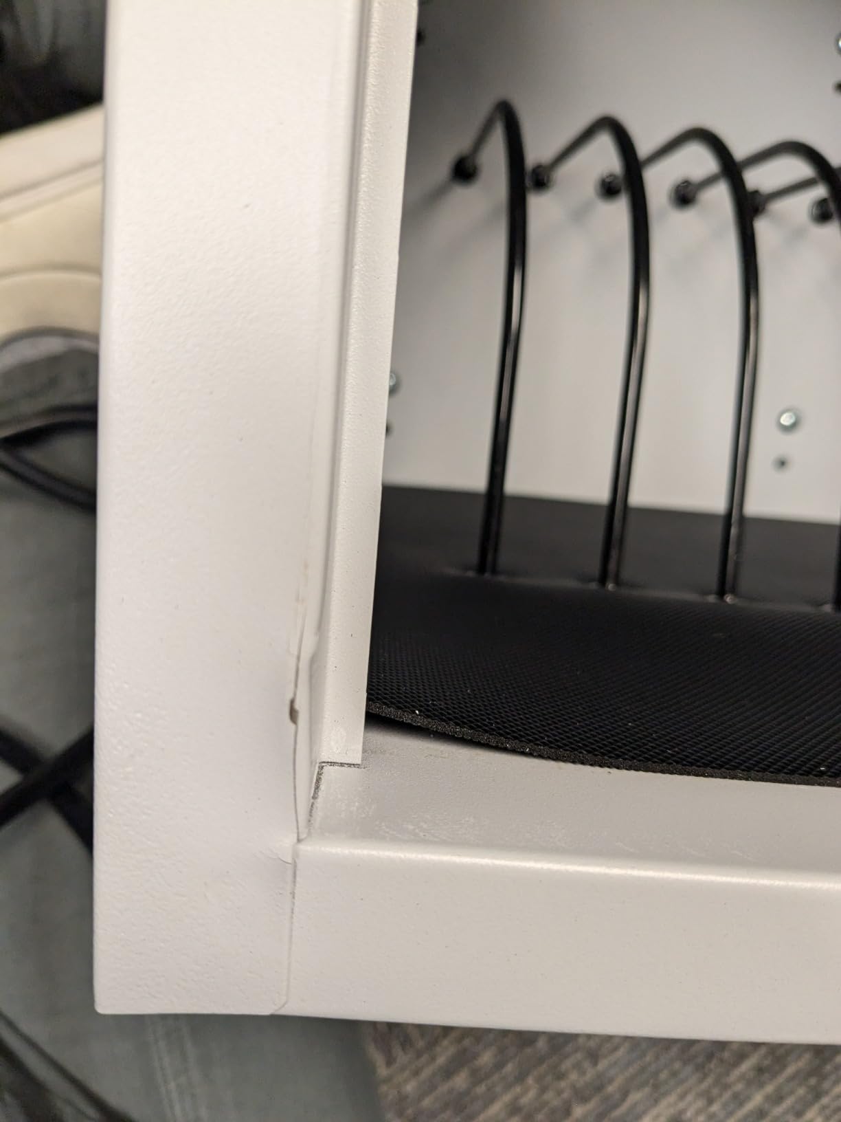 Learniture Structure Series 12-Device Charging Station for Laptops and Tablets, Wall-Mount Lockable Charging Cabinet for 12 Tablets/Chromebooks, Black customer photo 2