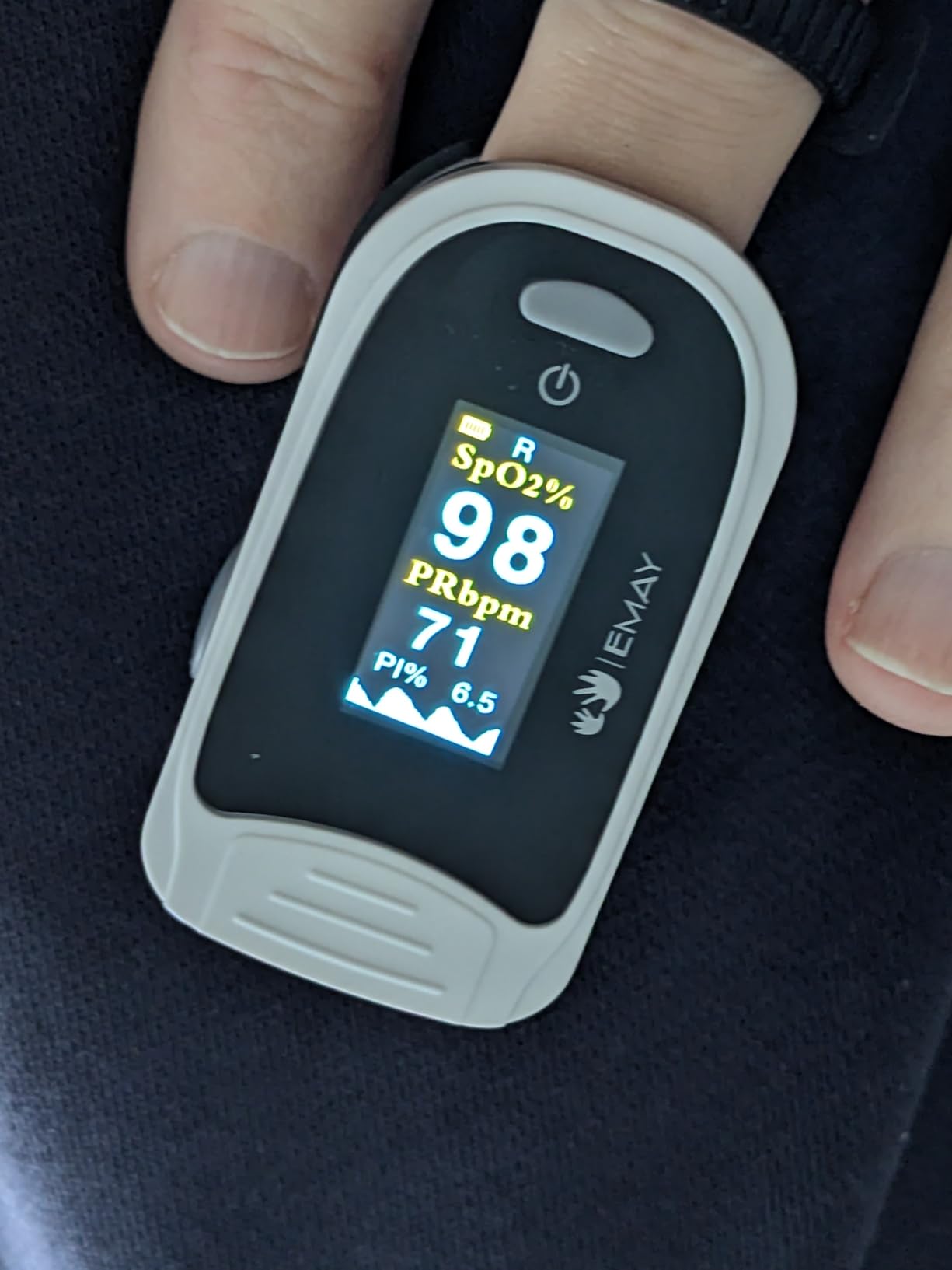 EMAY Sleep Oxygen Monitor with Built-in Recording Capability | Track Continuous Blood Oxygen Levels & Pulse Rate Overnight | Provides Sleep Report & Raw Data customer photo 2