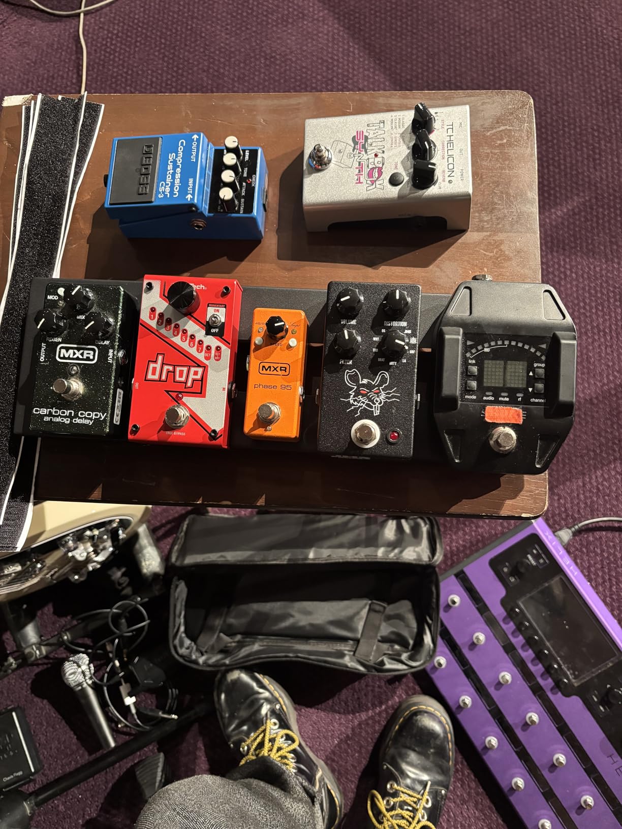 Small Guitar Pedal Board 15.7