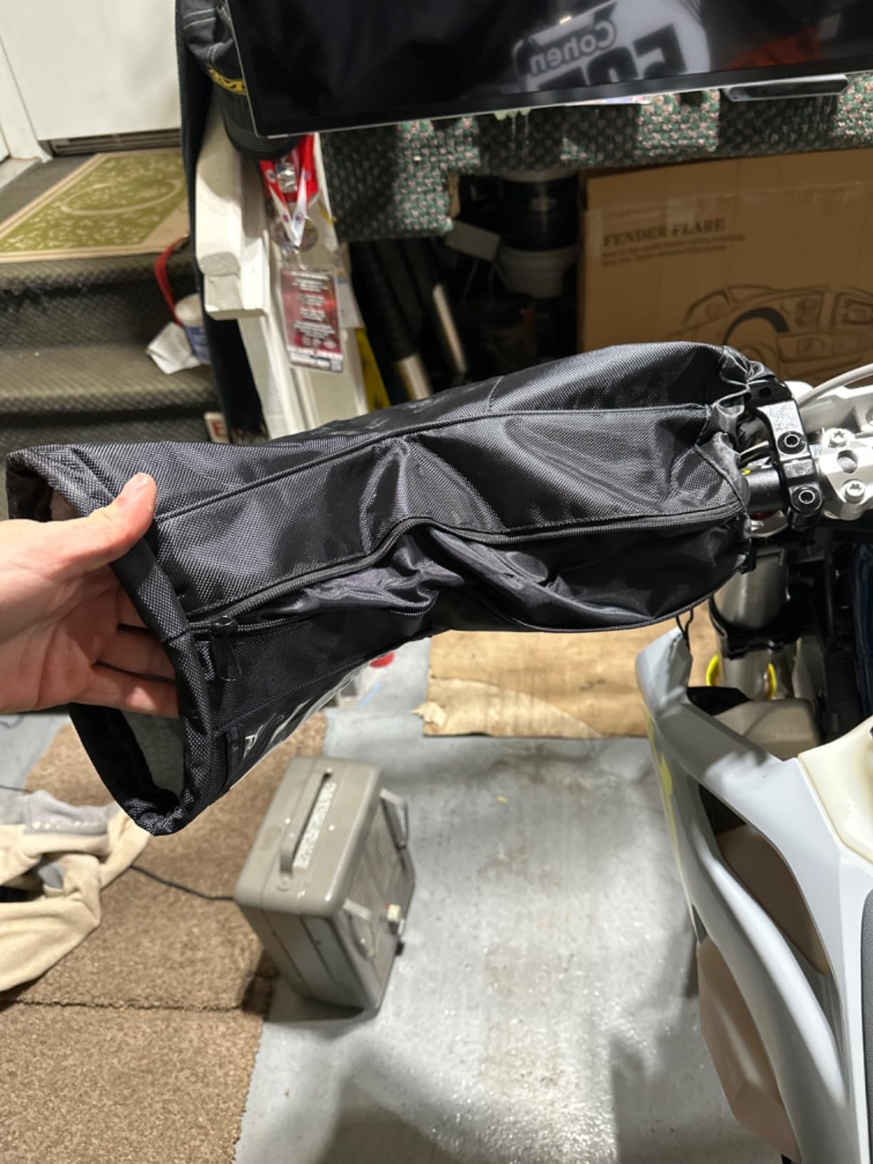 KEMIMOTO ATV Gloves, Touch-Friendly Bag/Front Wind-Breaking Guard Motorcycle Snowmobile Handlebar Mittens Compatible with Sportsman Scrambler FourTrax Grizzly Snowmobile Bicycle customer photo 2