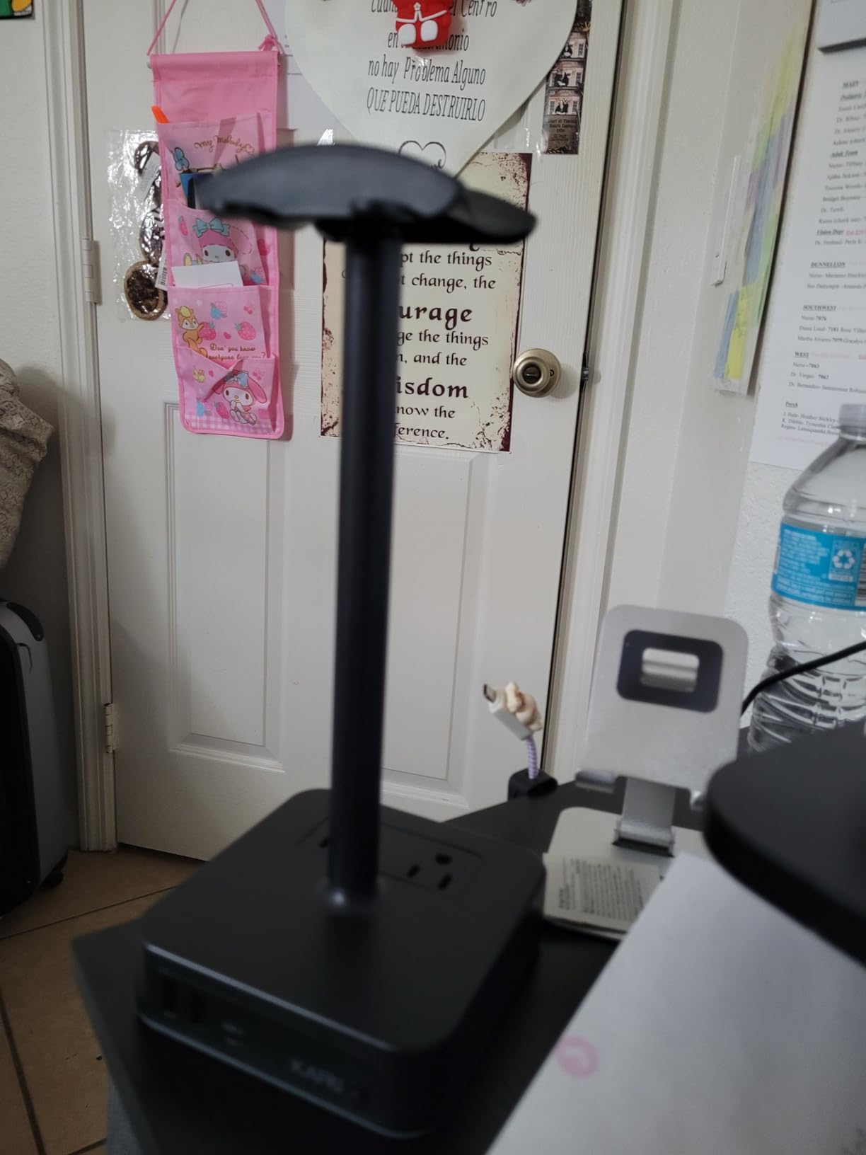 KAFRI RGB Headphone Stand with USB A and C Charger Desk Gaming Headset Holder Hanger Rack with 3 USB Charging Port and 2 Outlet customer photo 2