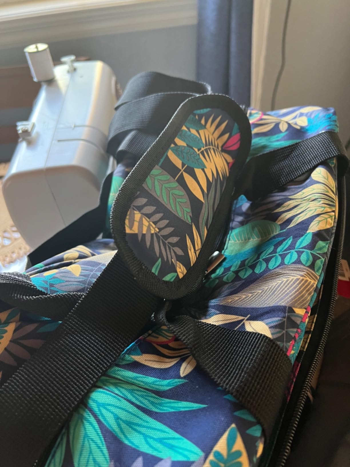 HOMEST Sewing Machine Carrying Case, Universal Tote Bag with Shoulder Strap Compatible with Singer, Brother, Janome, Grey (Patent Design) customer photo 2