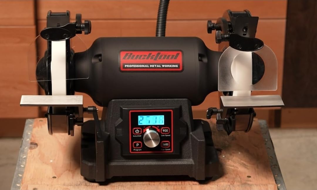 BUCKTOOL 8 inch Dual Speed Bench Grinder & Buffer with Cast Iron Base customer photo 1