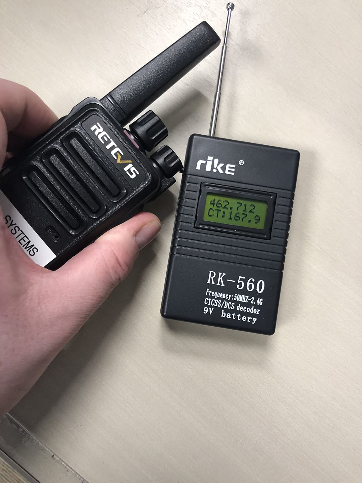 RK560 Mini Radio Frequency Counter Meter, 50MHz-2.4GHz With CTCSS/DCS Decoder, Portable Handheld, 1K / 0.1K customer photo 3