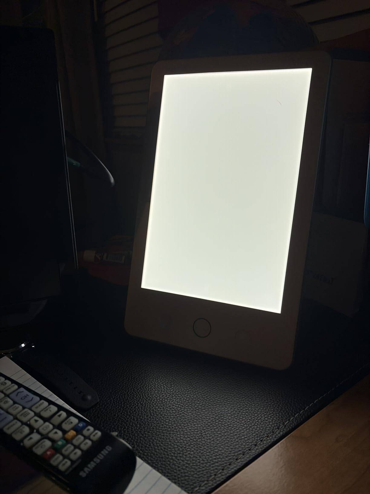 Verilux HappyLight Luxe - Light Therapy Lamp with 10,000 Lux, UV-Free, LED Bright White Light with Adjustable Brightness, Color, Countdown Timer, & Stand - Boost Mood, Sleep, Focus (White) customer photo 2