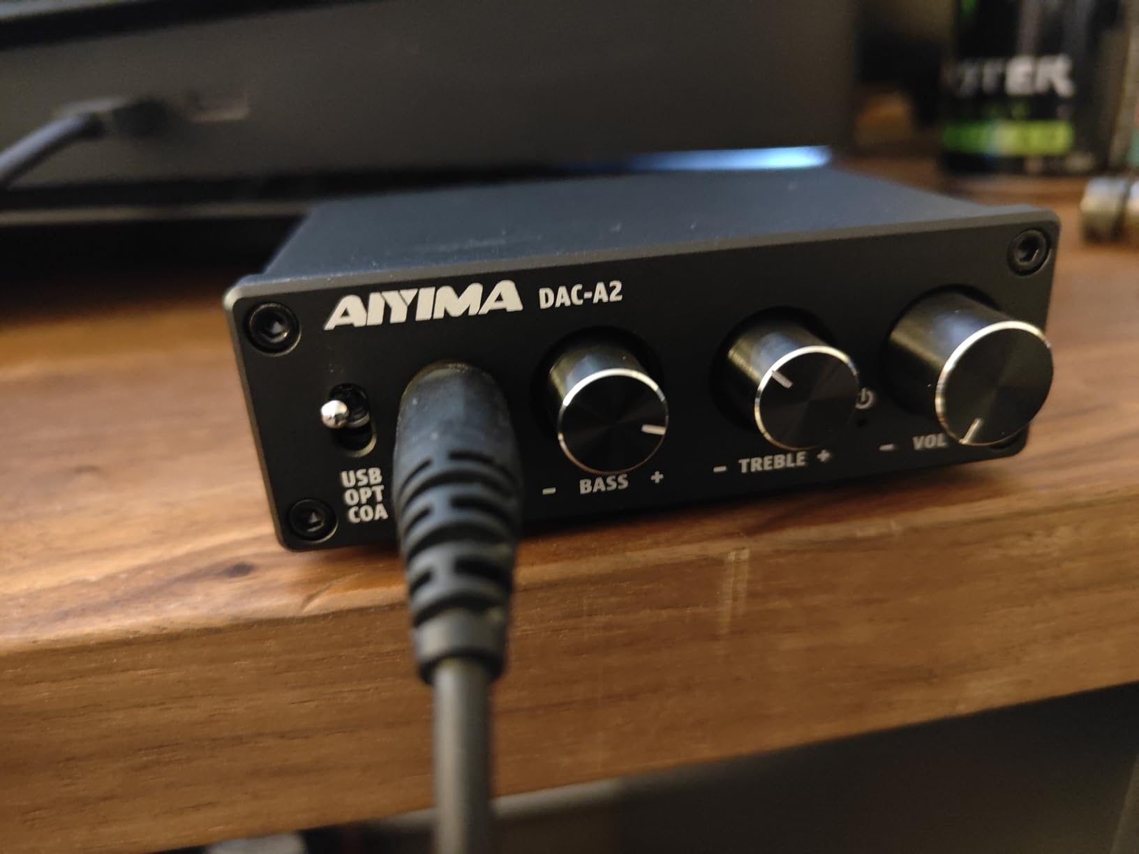 AIYIMA DAC-A2 Headphone Amplifier DAC with Bass Treble Controls PC-USB/Optical/Coaxial Inputs, RCA/3.5mm Headphone Ouput Digital to Analog Desktop Audio Converter DC 5V 24Bit 192kHz customer photo 2