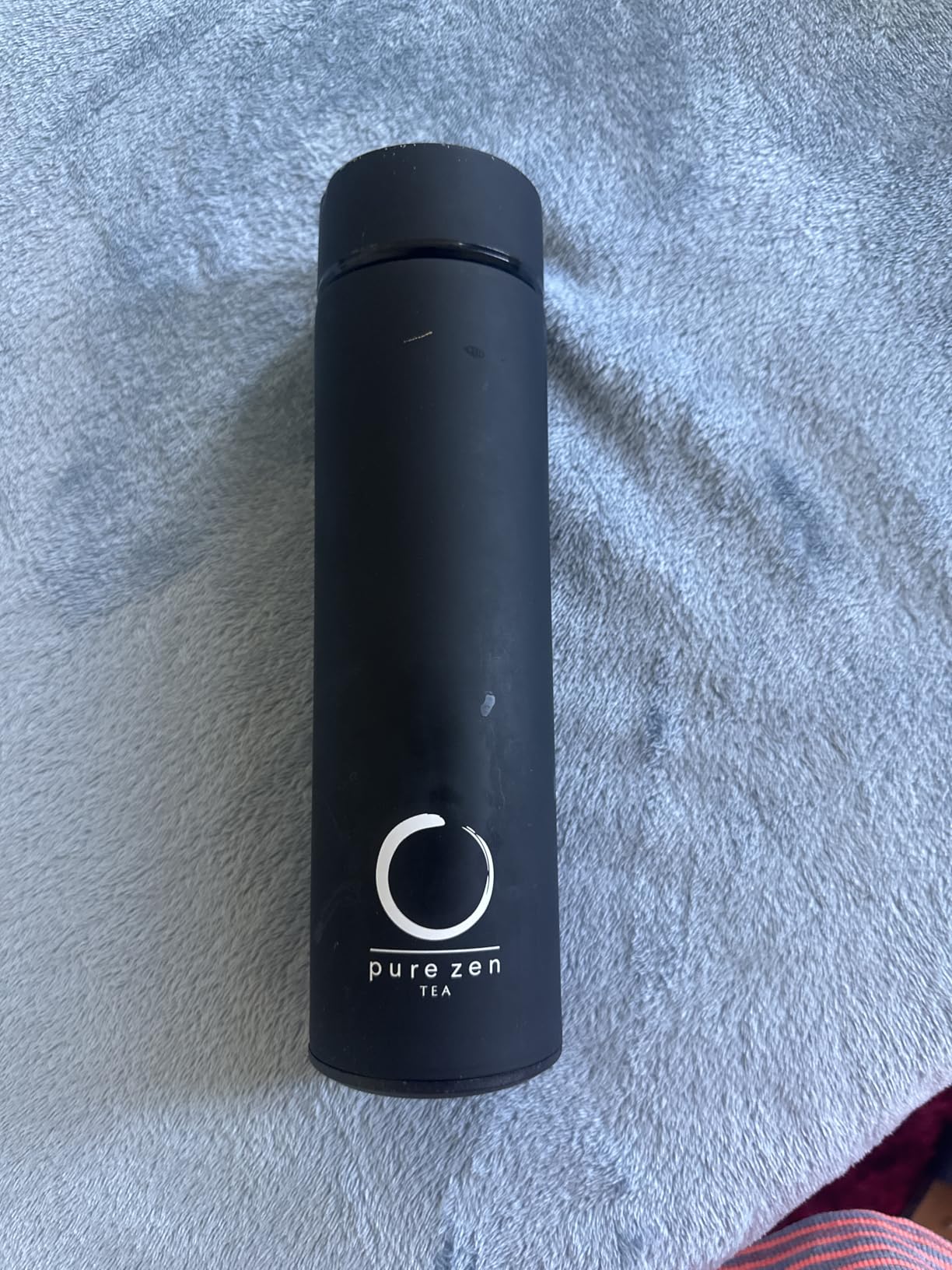 Pure Zen Tea Thermos with Infuser for Hot and Cold Infusions - Stainless Steel - Tea Infuser Bottle - Leakproof Travel Mug with Filter - 15oz - Blue customer photo 1